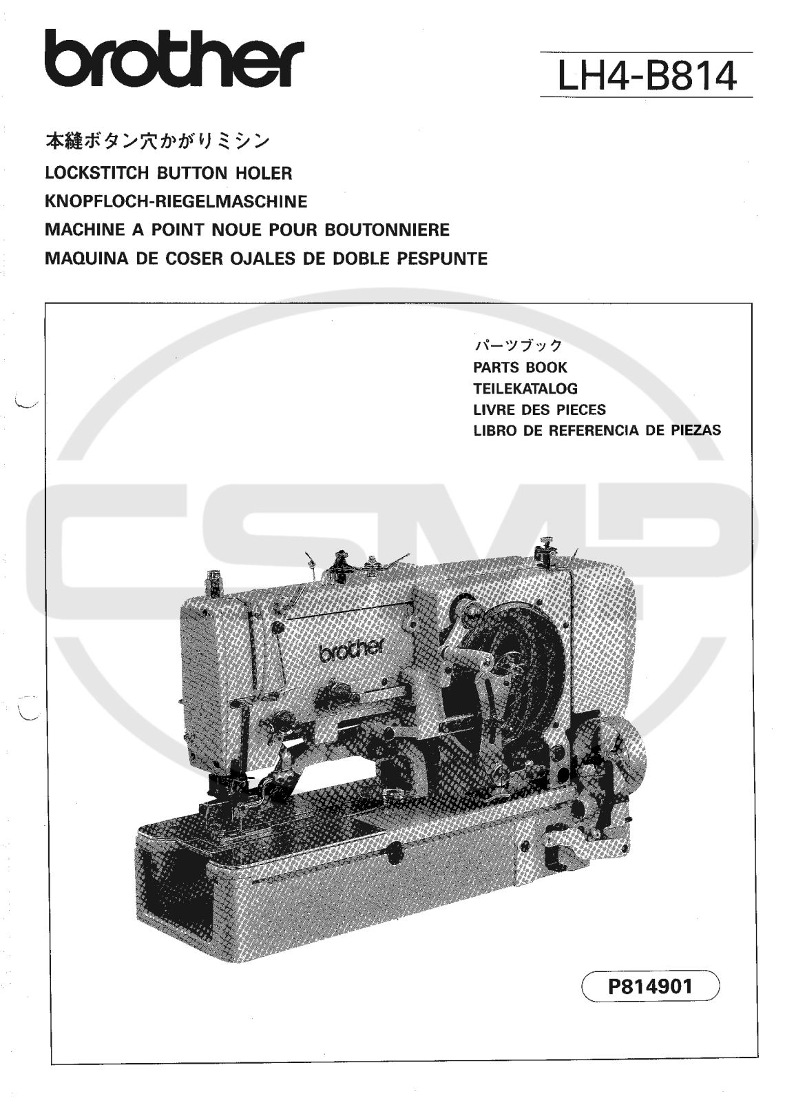 Brother LH4 B814 Parts Book