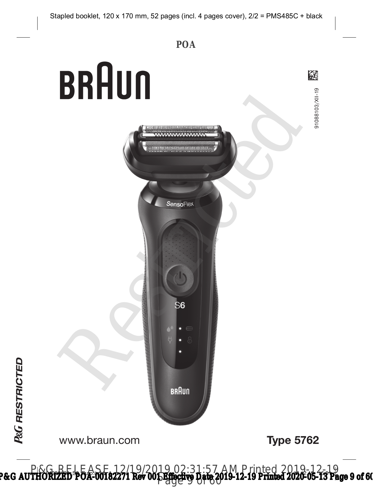 Braun 60-B1200s User Manual
