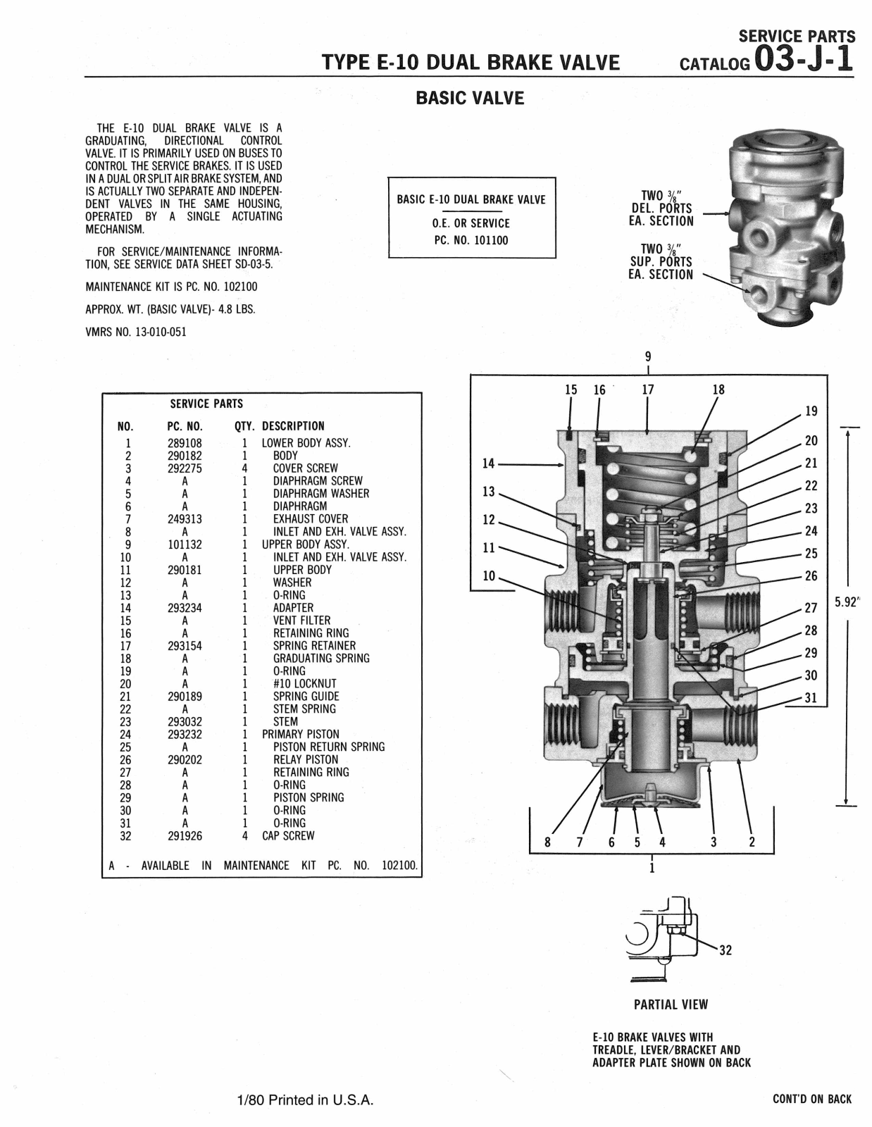 BENDIX 03-J-1 User Manual