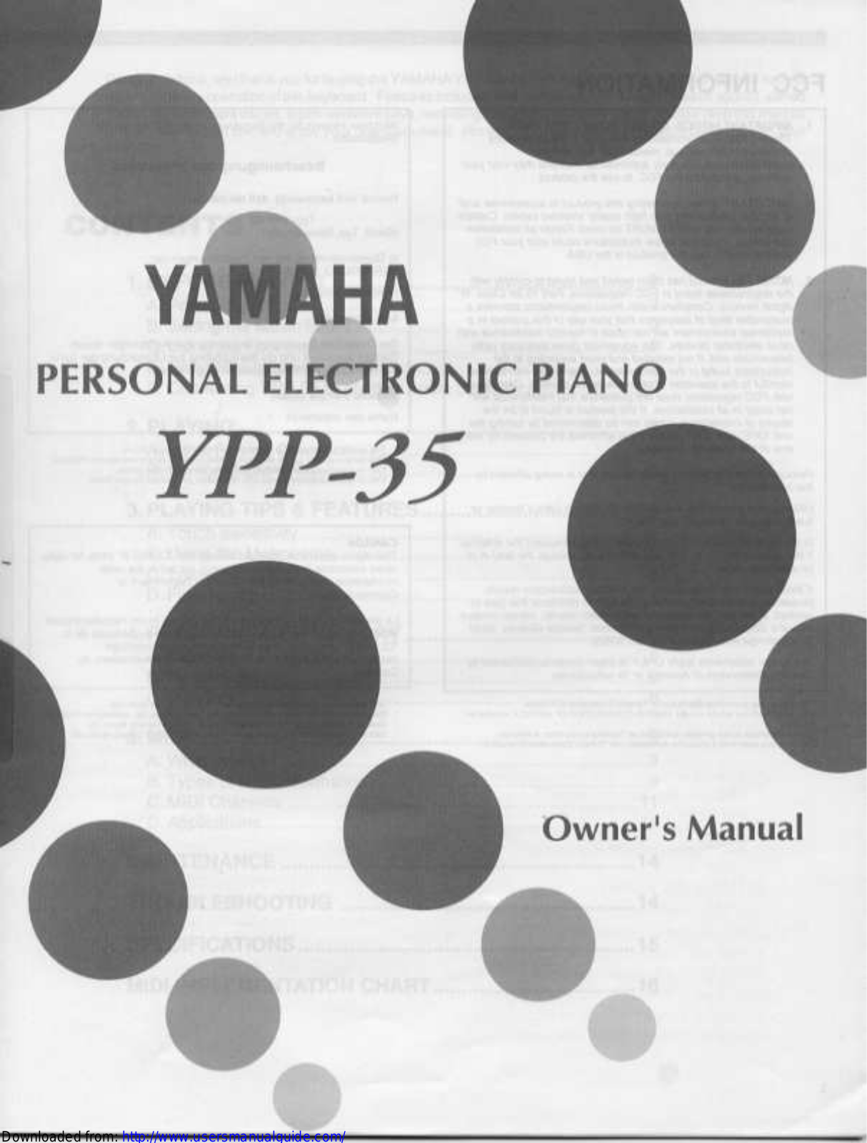 Yamaha Audio YPP-35 User Manual