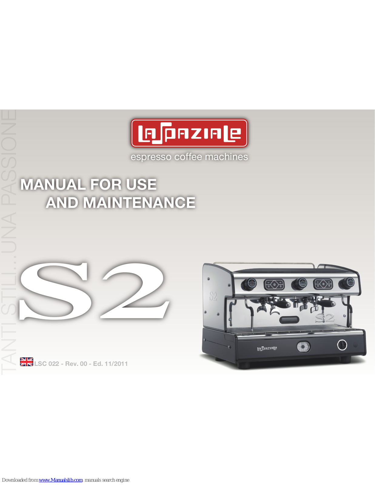 La Spaziale S2 Manual For Use And Maintenance