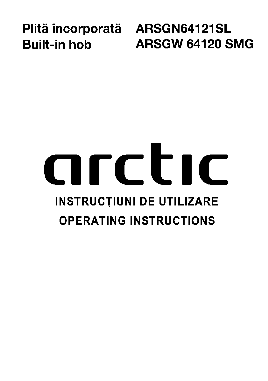 Arctic ARSGN64121SL, ARSGW 64120 SMG User guide - ManualMachine.com