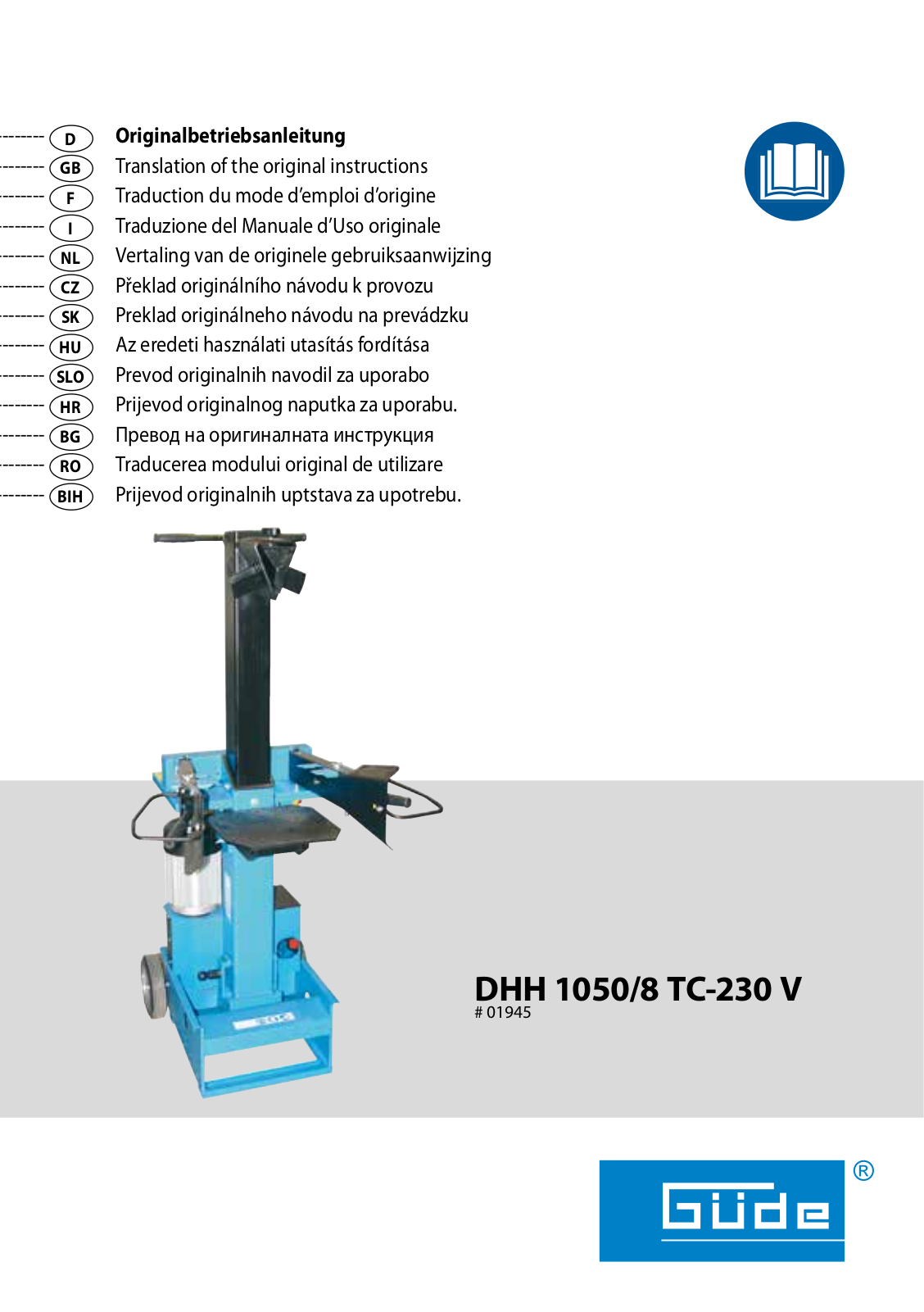 Güde DHH 1050-8 TC-230 V User Manual