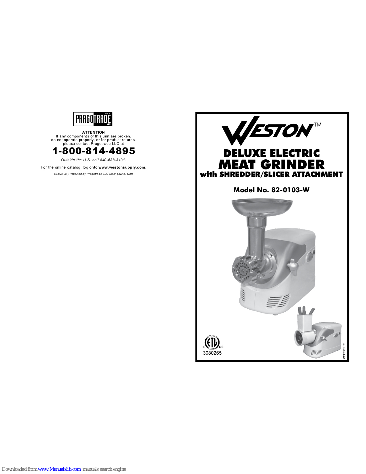 Weston 82-0103-W User Manual