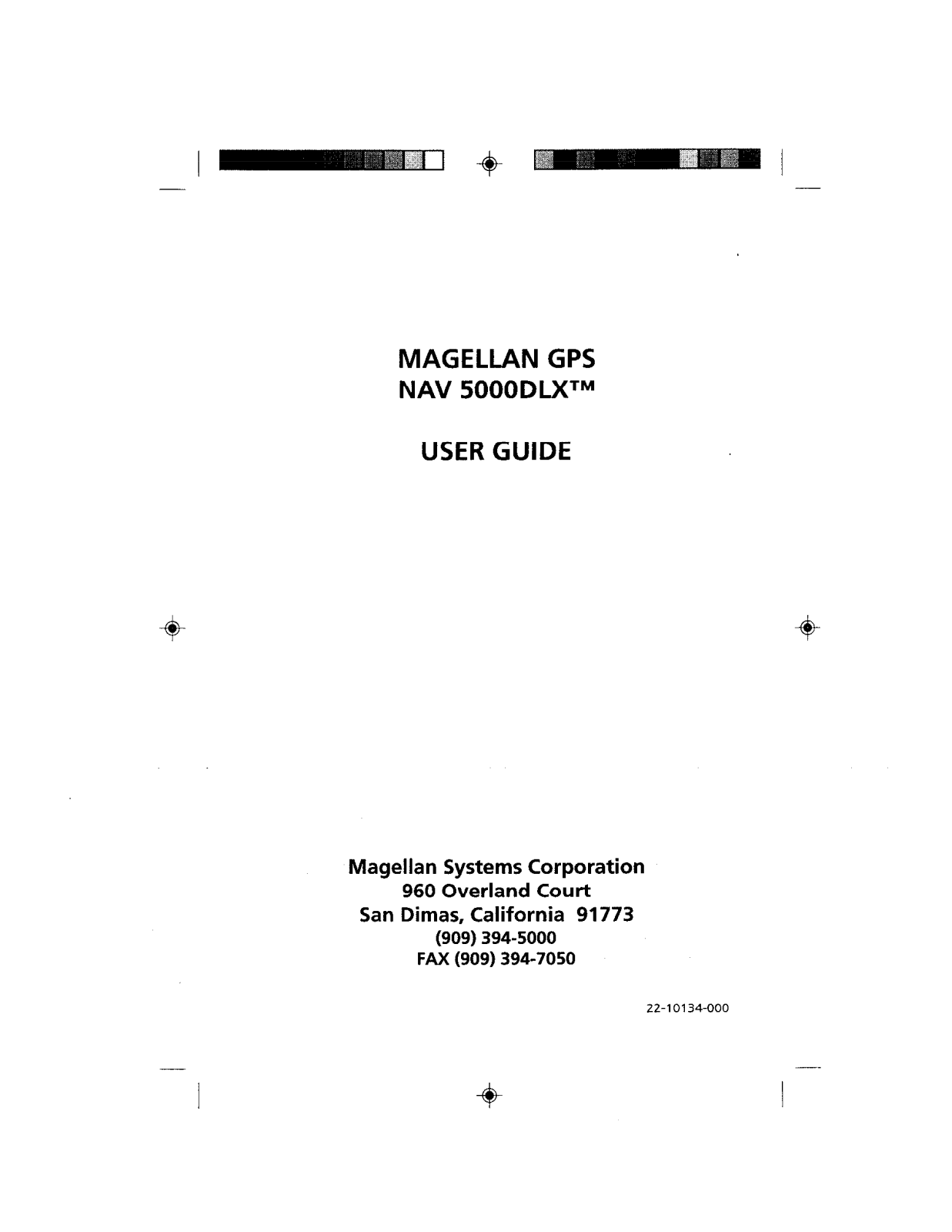 Magellan NAV 5000DLX User Manual