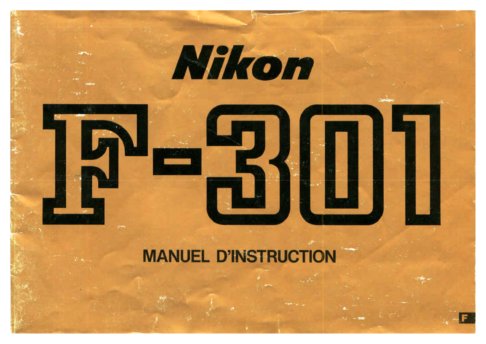 NIKON F 301 User Manual