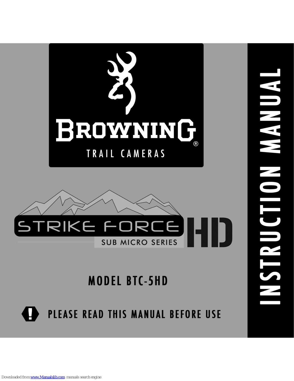 Browning Strike Force BTC-5HD Instruction Manual