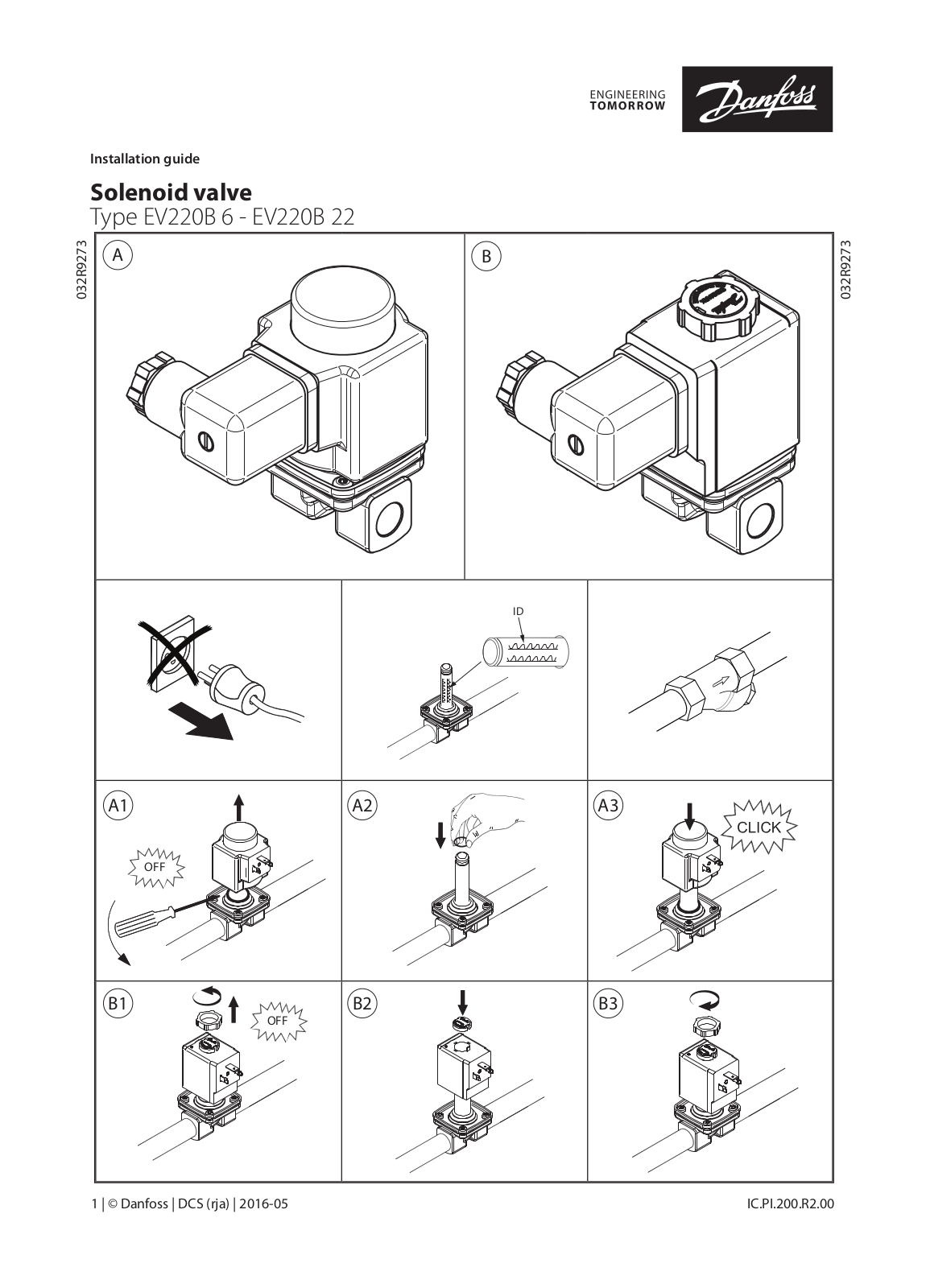 Danfoss EV220B 6, EV220B 22 Installation guide