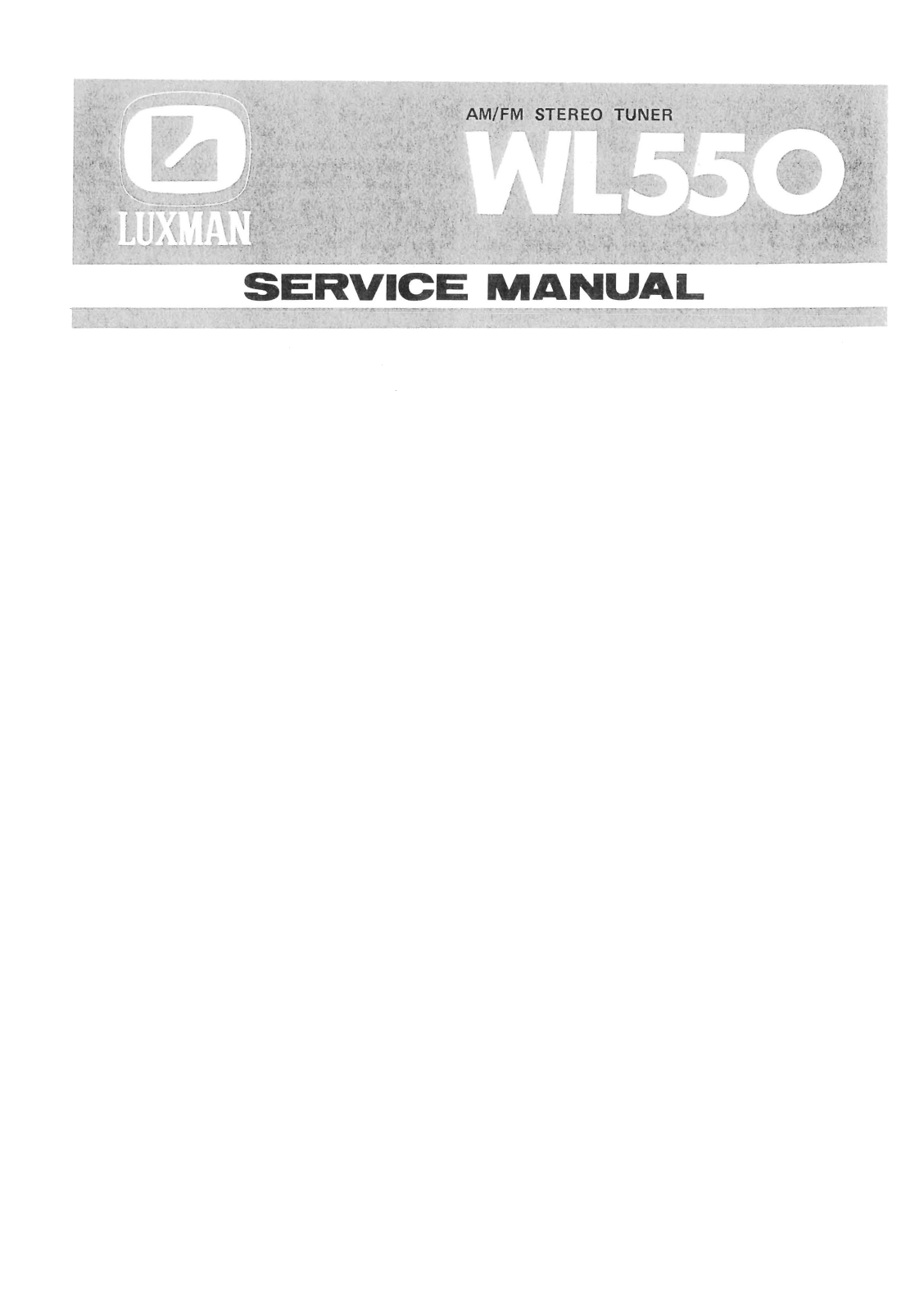 Luxman WL-550 Service Manual