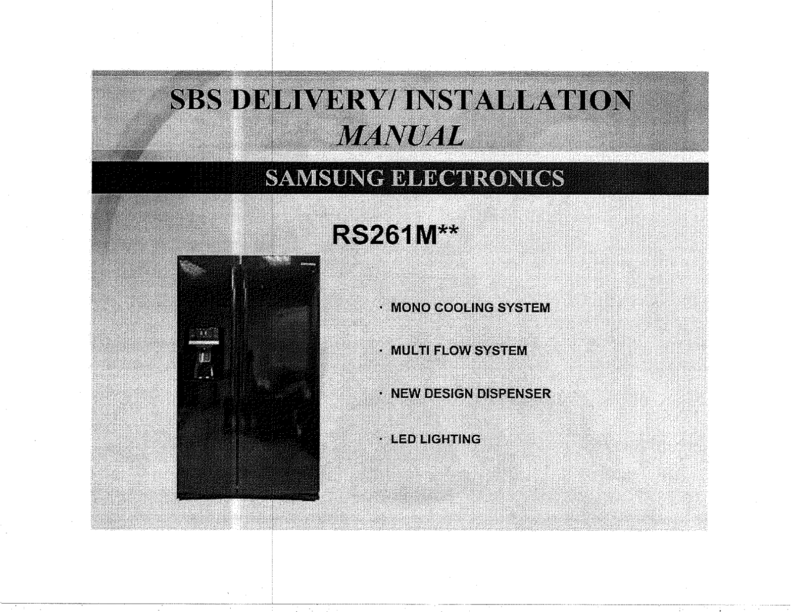 Samsung RS267TDPN/XAA-00, RS267TDRS/XAA-02, RS267TDRS/XAA-03, RS267TDWP/XAA-00, RS267TDWP/XAA-01 Installation Guide
