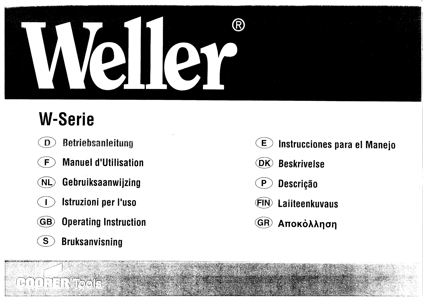 Weller W61, W101, W201 User guide