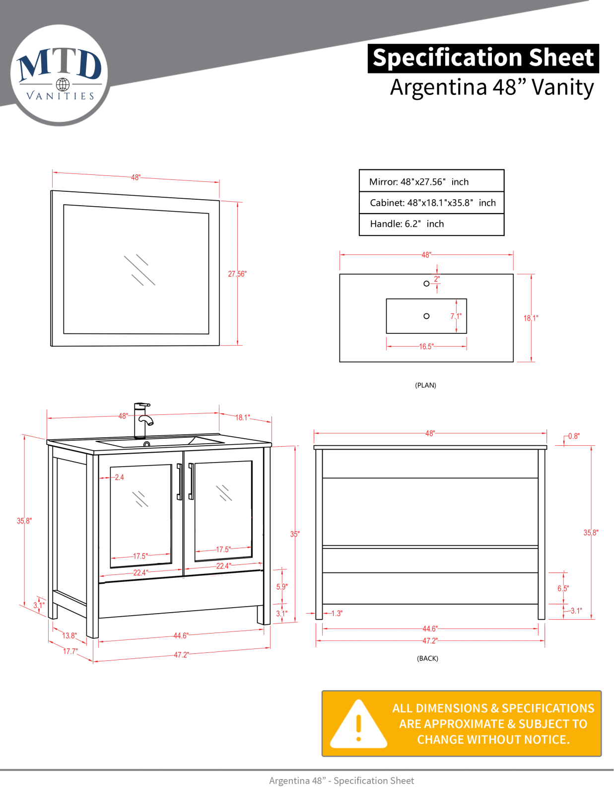 MTD 1048G Specifications