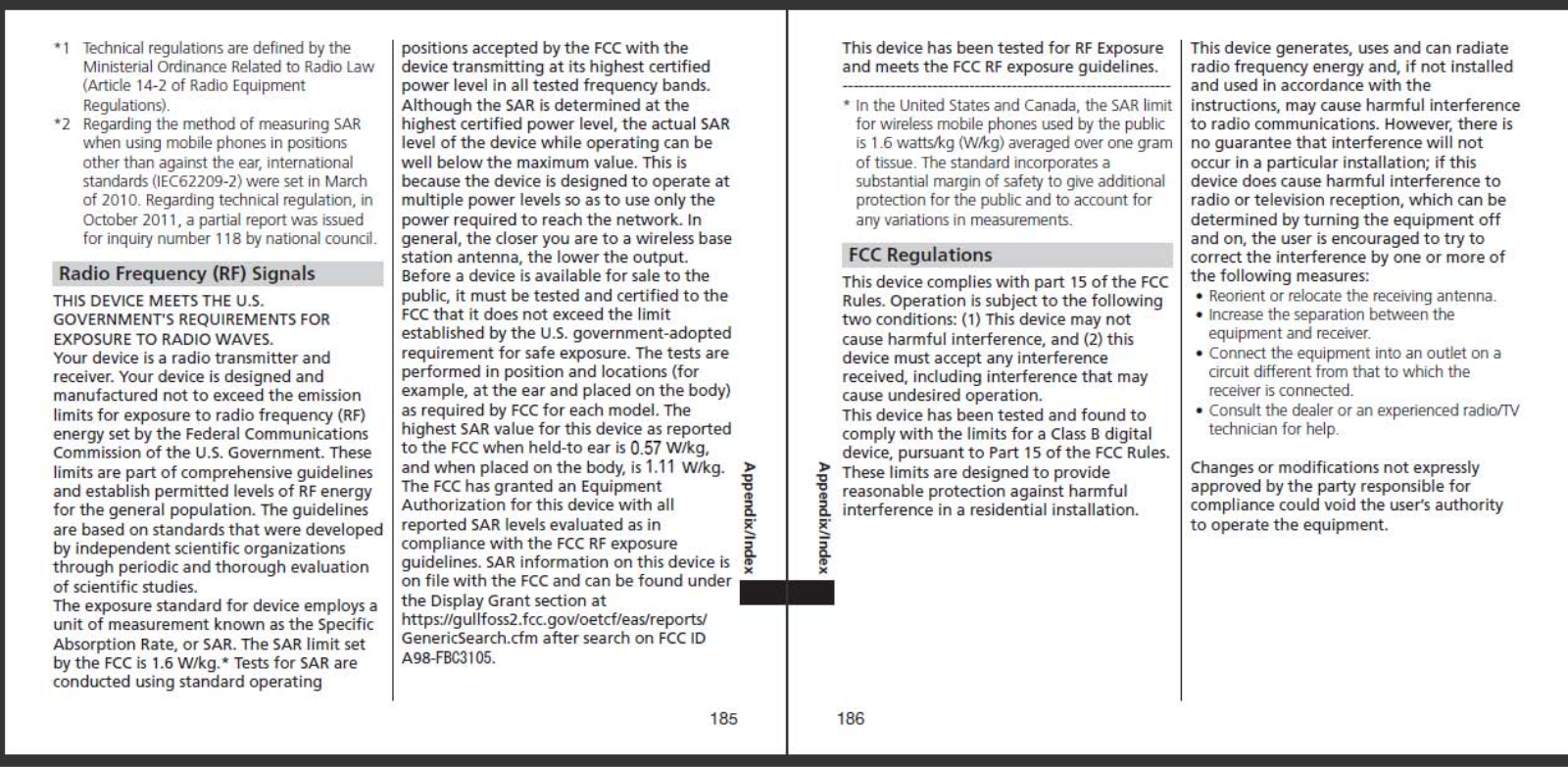 NEC of America FBC3105 Users Manual