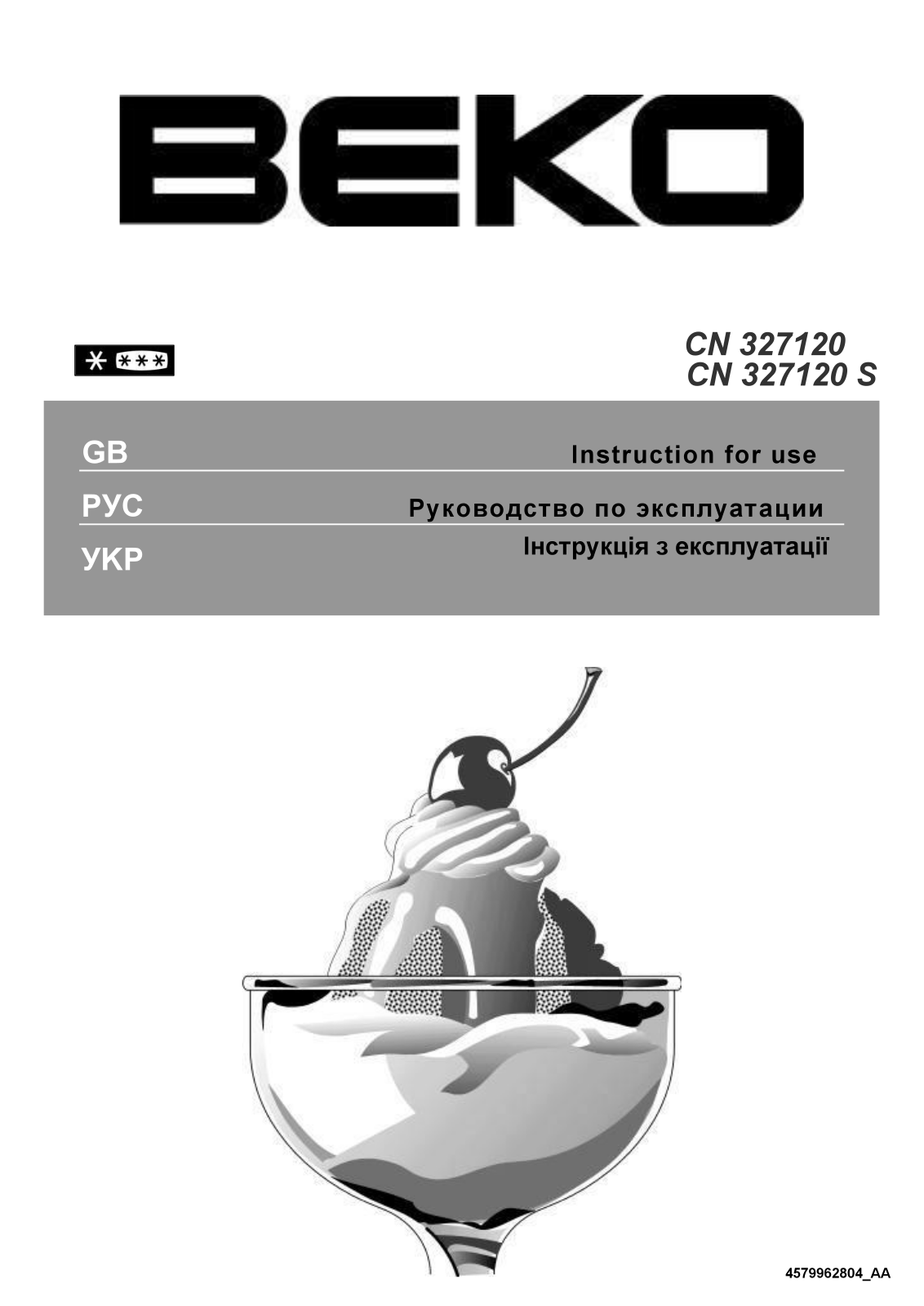 Beko CN 327120 S User Manual