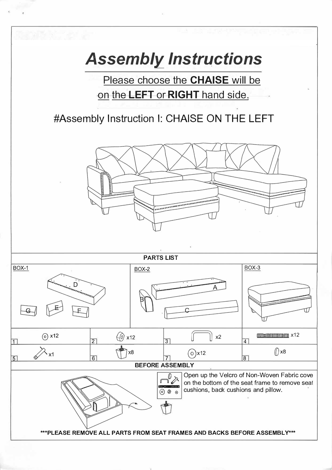 Red Barrel Studio BNZB2734 Assembly Instructions - ManualMachine.com