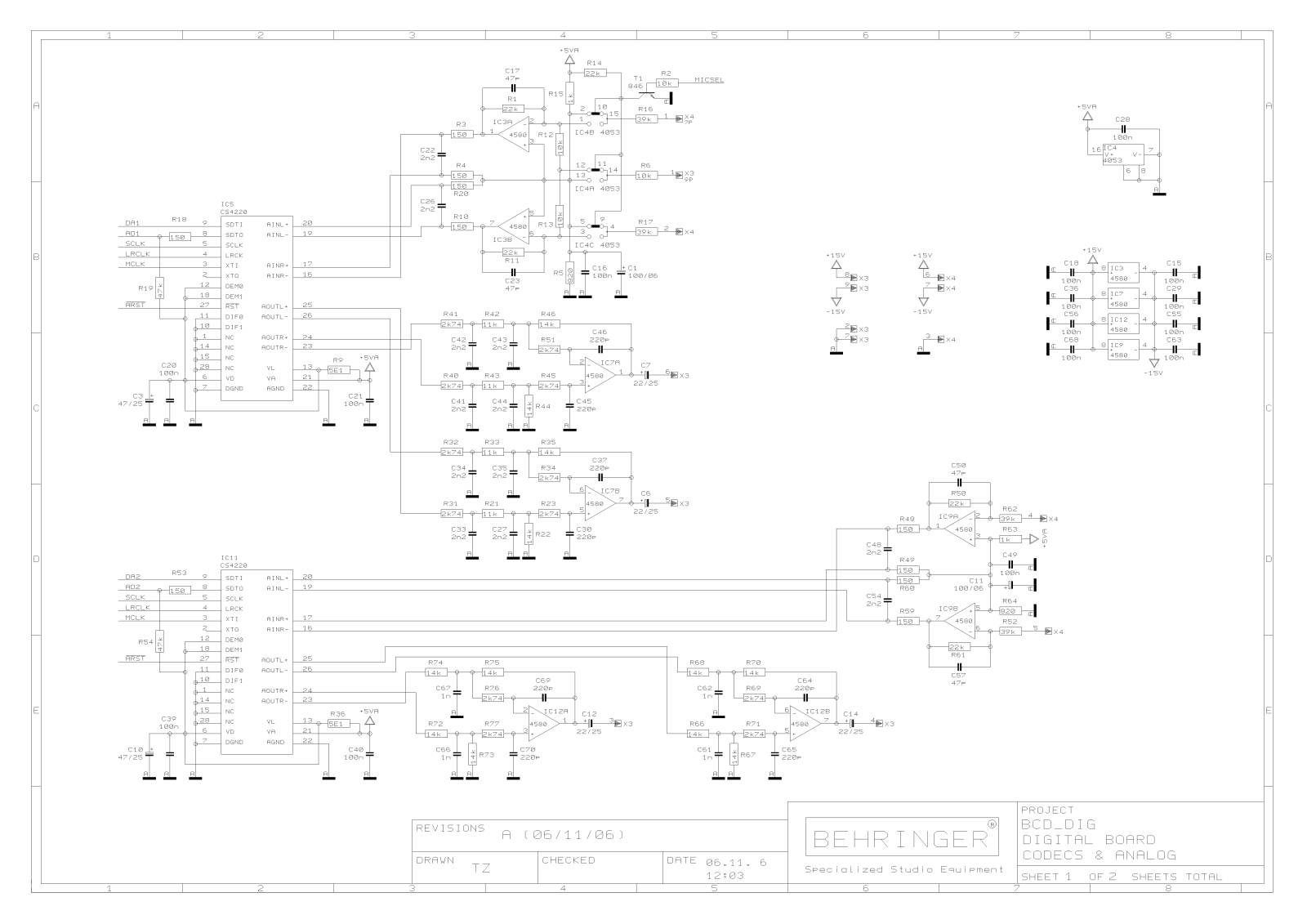 Behringer BCD3000 Schematic