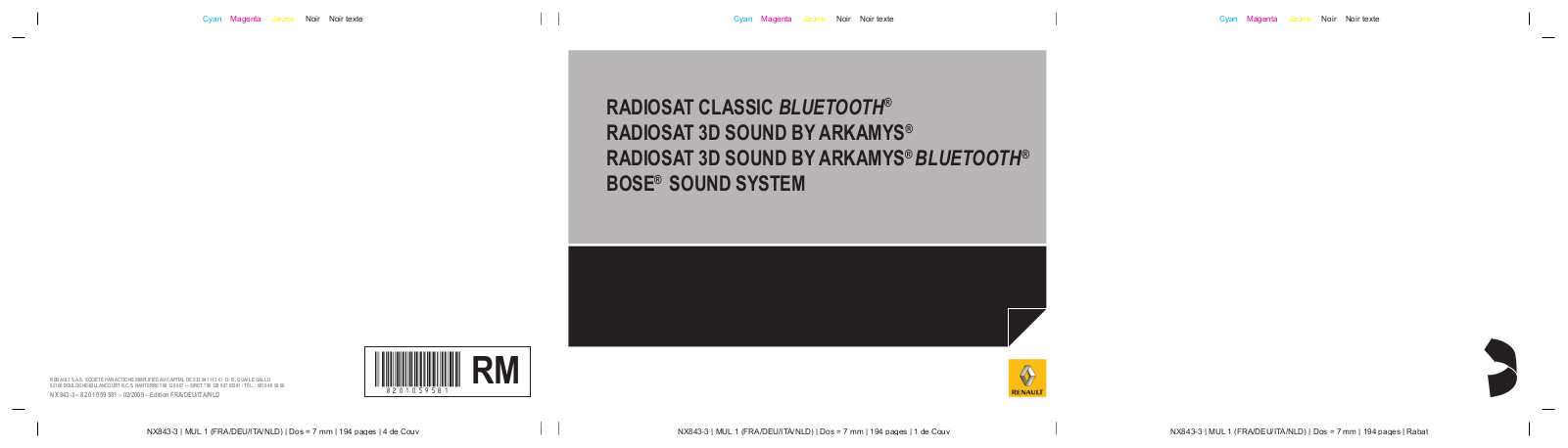 RENAULT Radiosat Autoradio Bluetooth User Manual