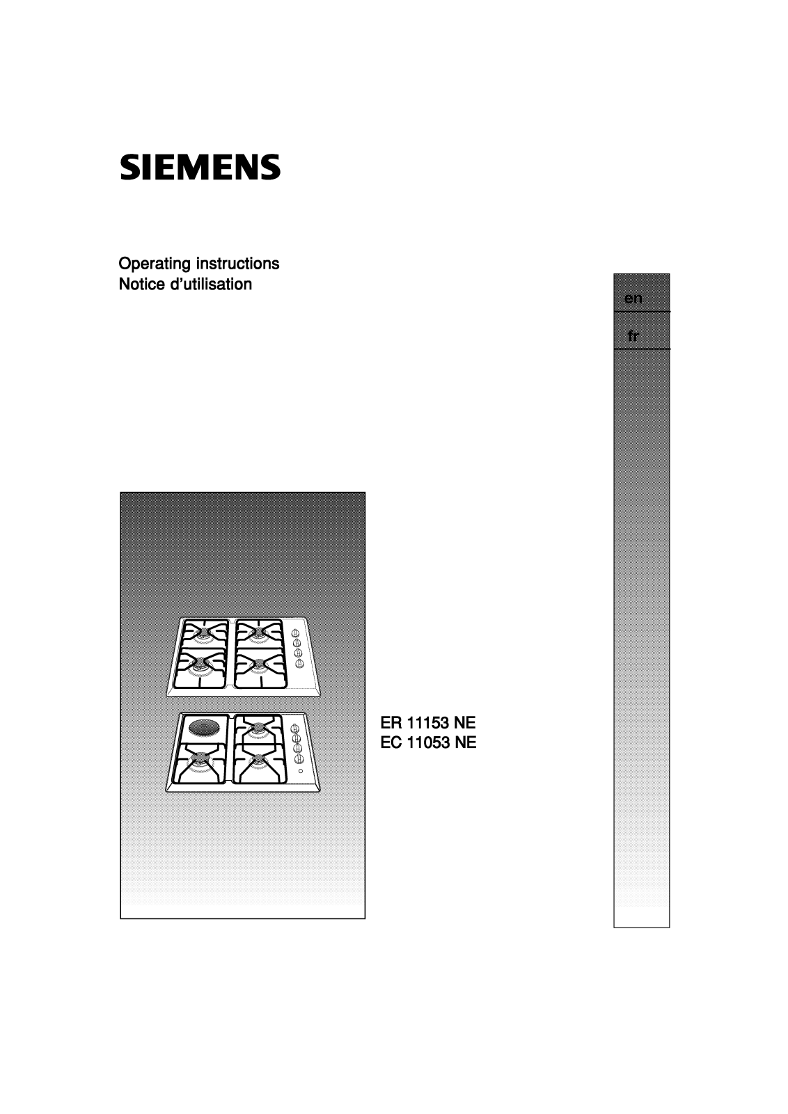 Siemens EC11053NE, ER11153NE Operating Manual