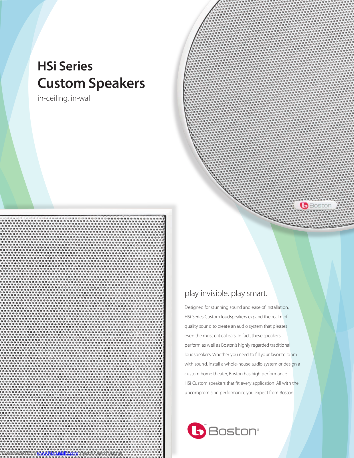 Boston Acoustics HSi 470T2, HSi 455W2, HSi 460, HSi 460T2, HSi 475 Specification Sheet