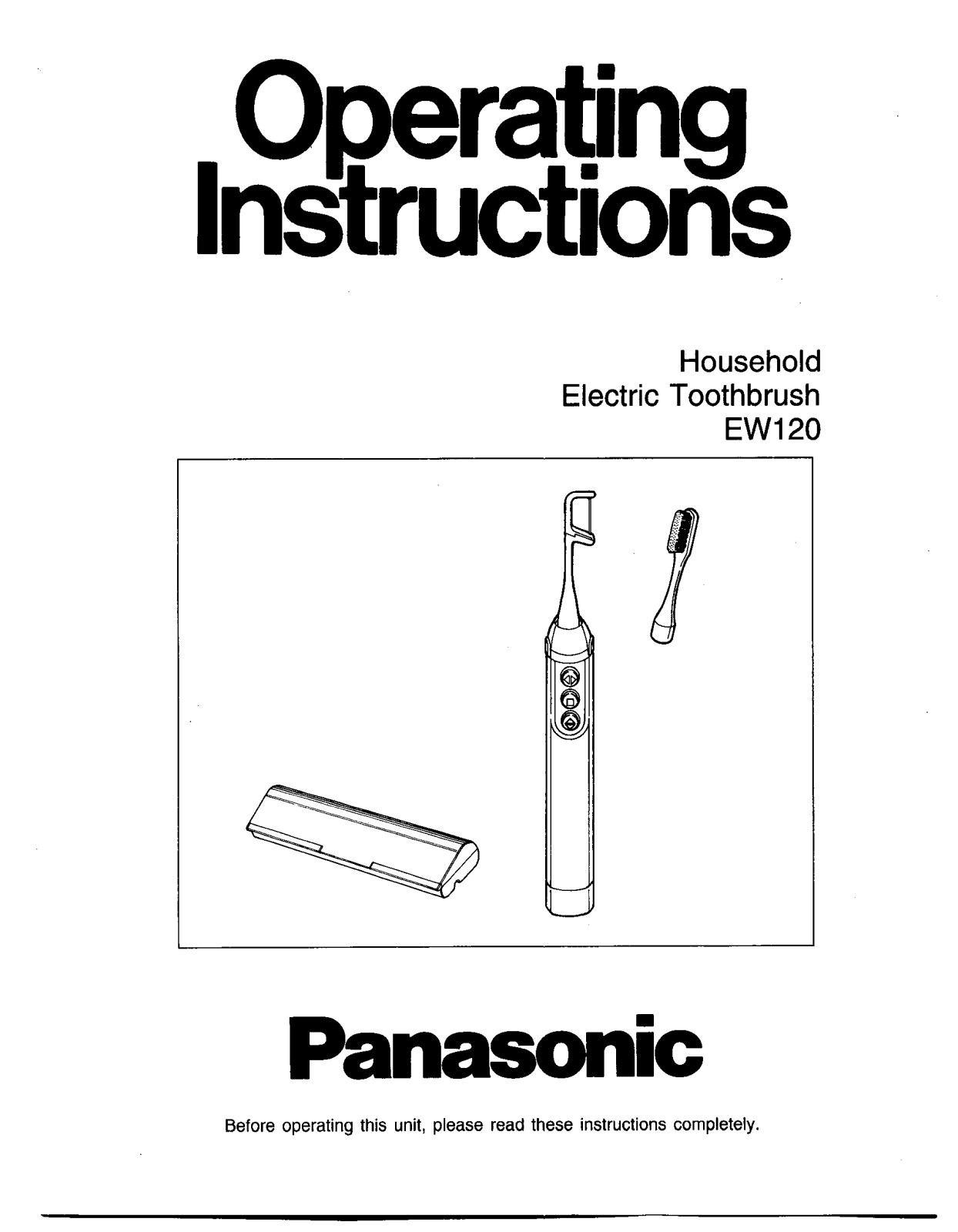 Panasonic ew-120 Operation Manual