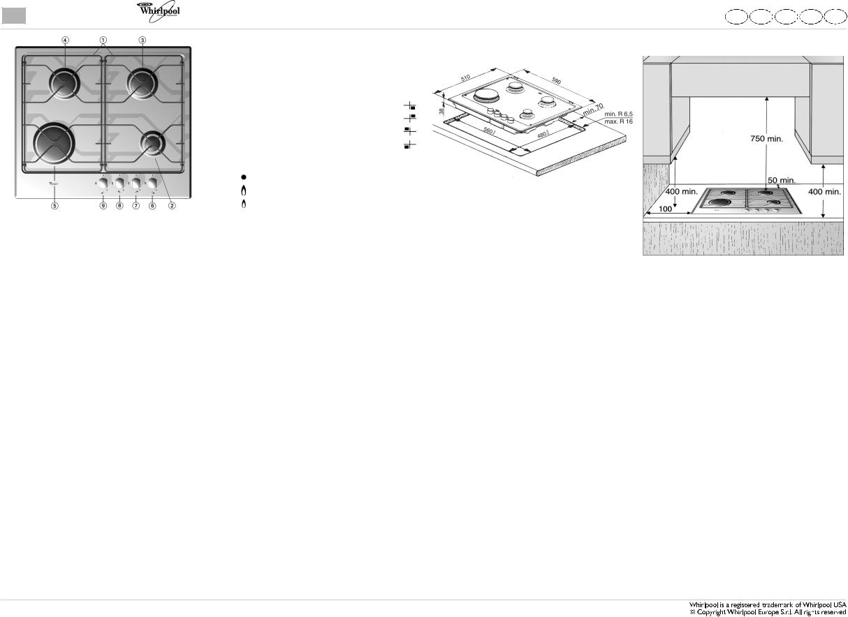 Whirlpool AKT 617/NB PROGRAM CHART