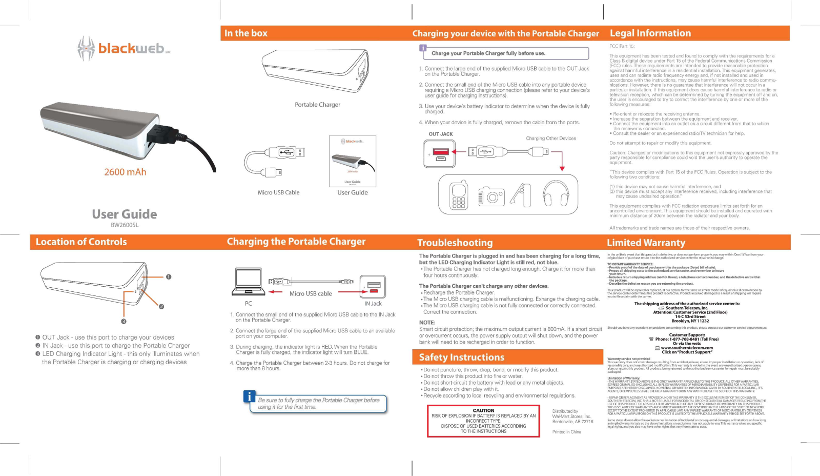 Blackweb BW2600SL User Manual