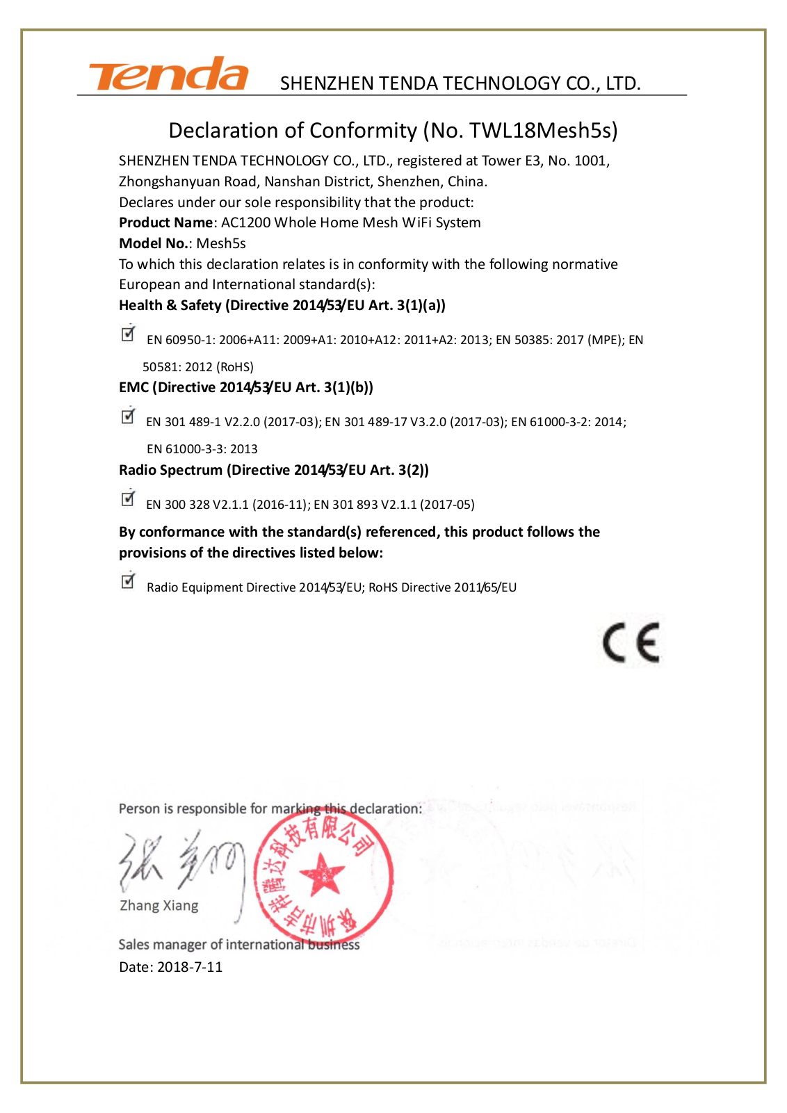 Tenda Nova MW5s User Manual