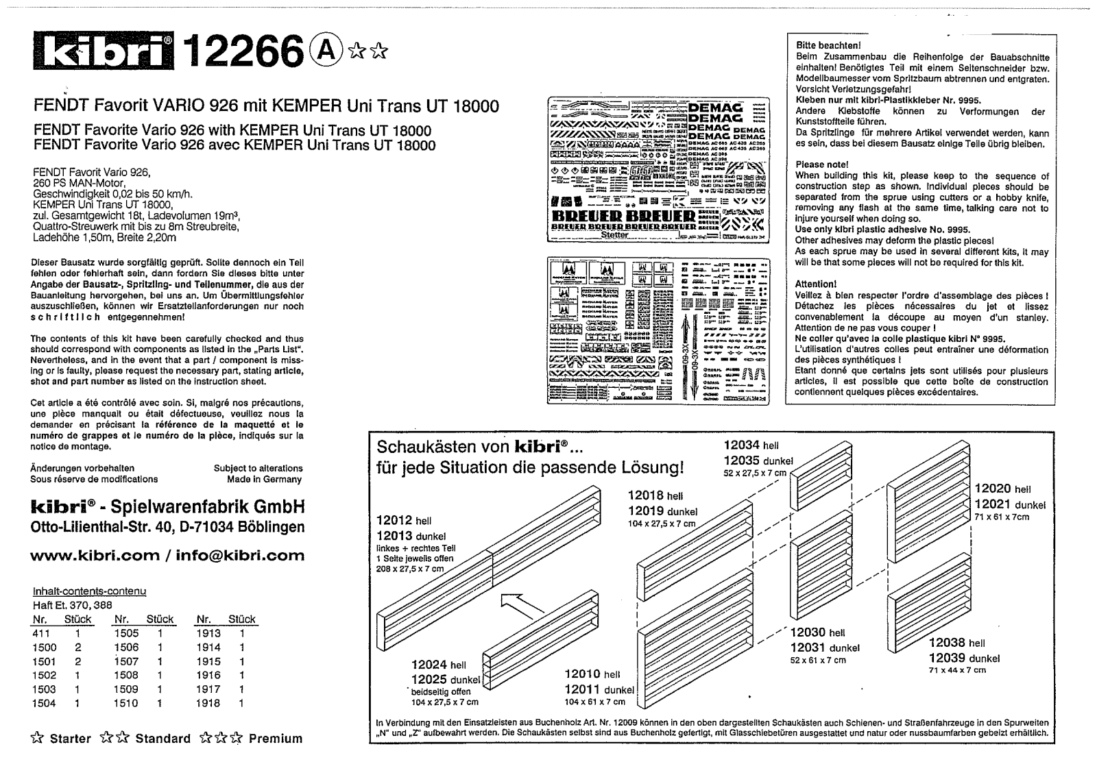 Kibri 12266 User Manual