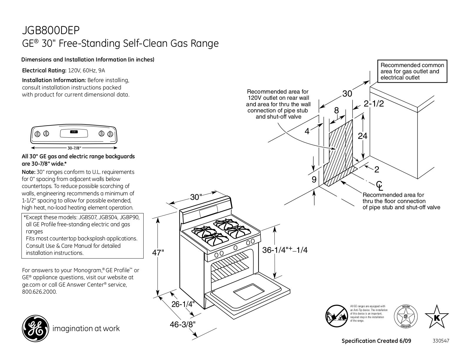 GE JGB800DEPBB, JGB800DEPWW, JGB800DEPCC, JGB800DEP User Manual