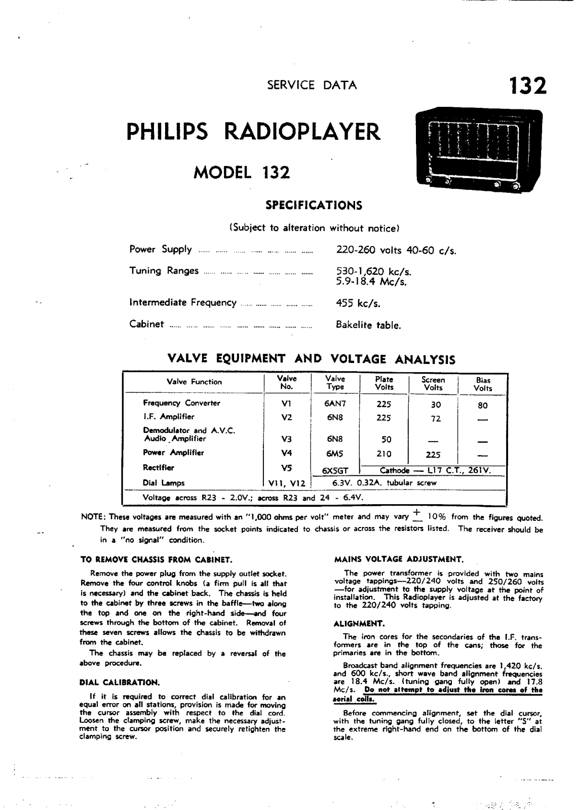 Philips 132 schematic