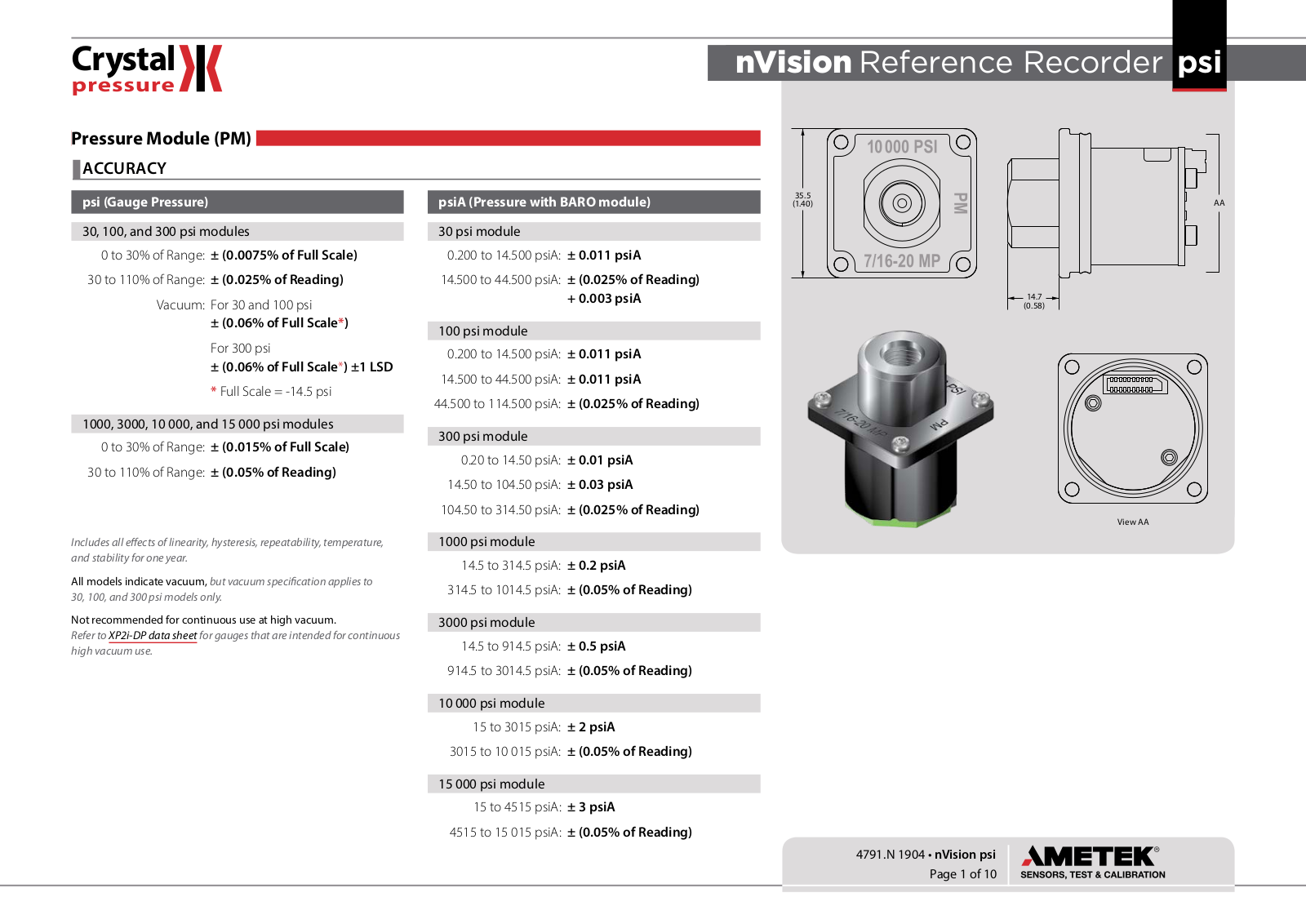 Crystal Engineering nVision Data sheet