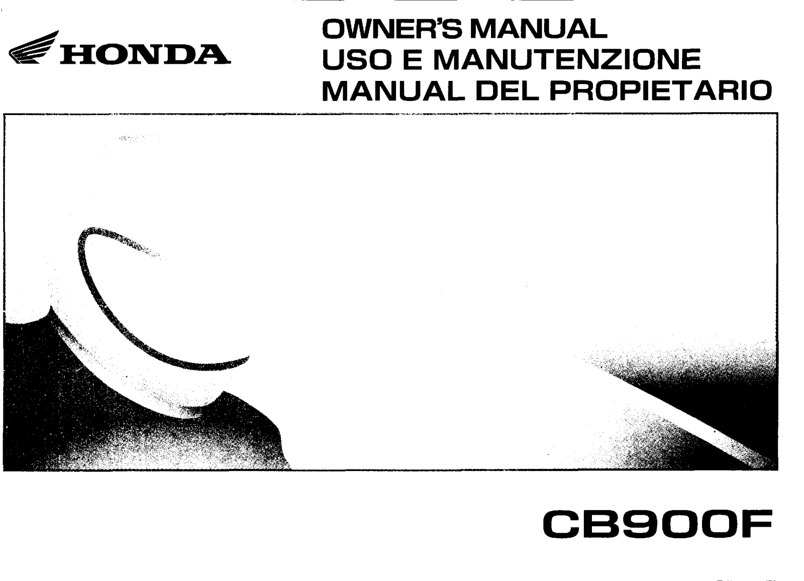 Honda CB900F 2006 Owner's Manual