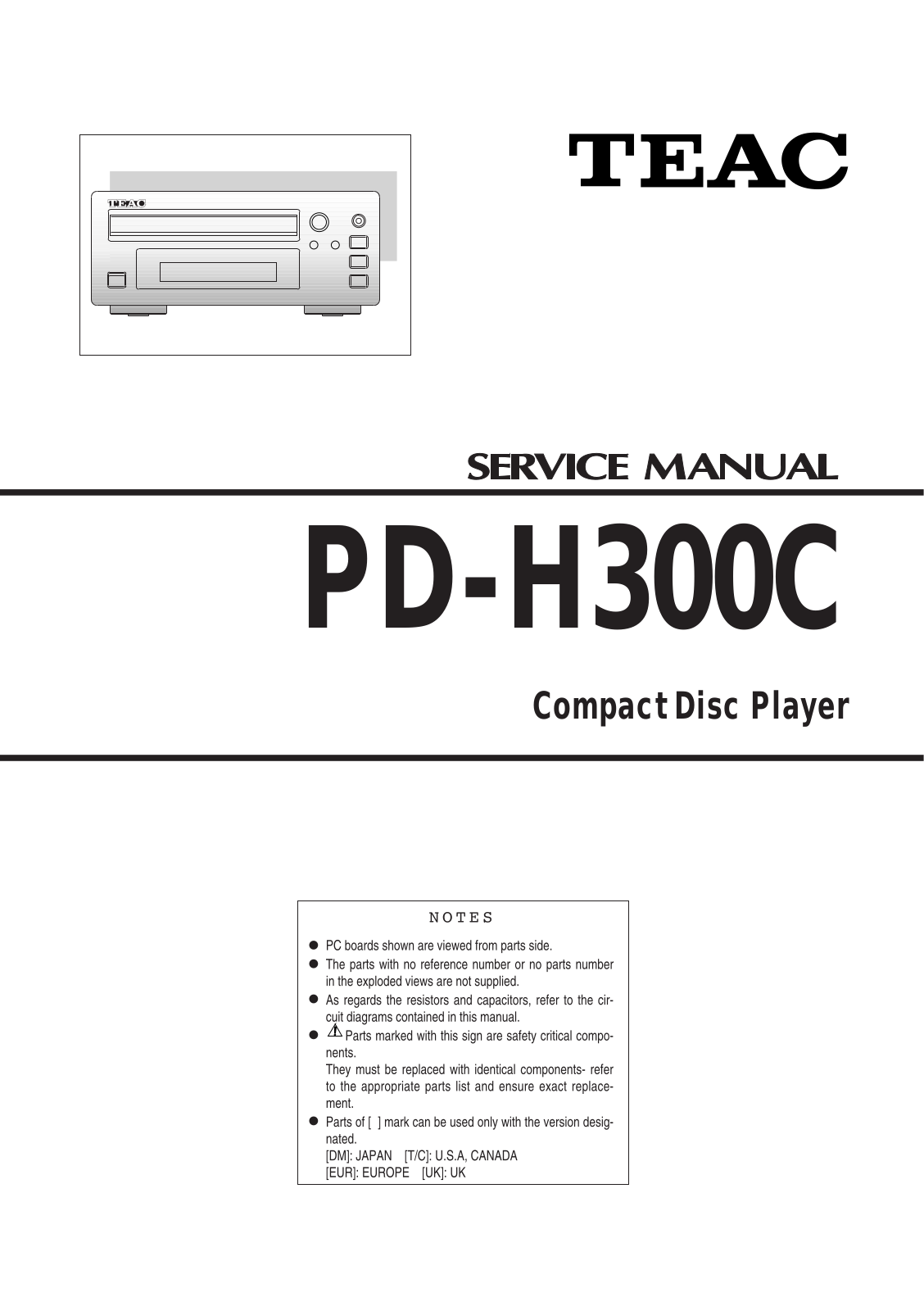 TEAC PDH-300-C Service manual