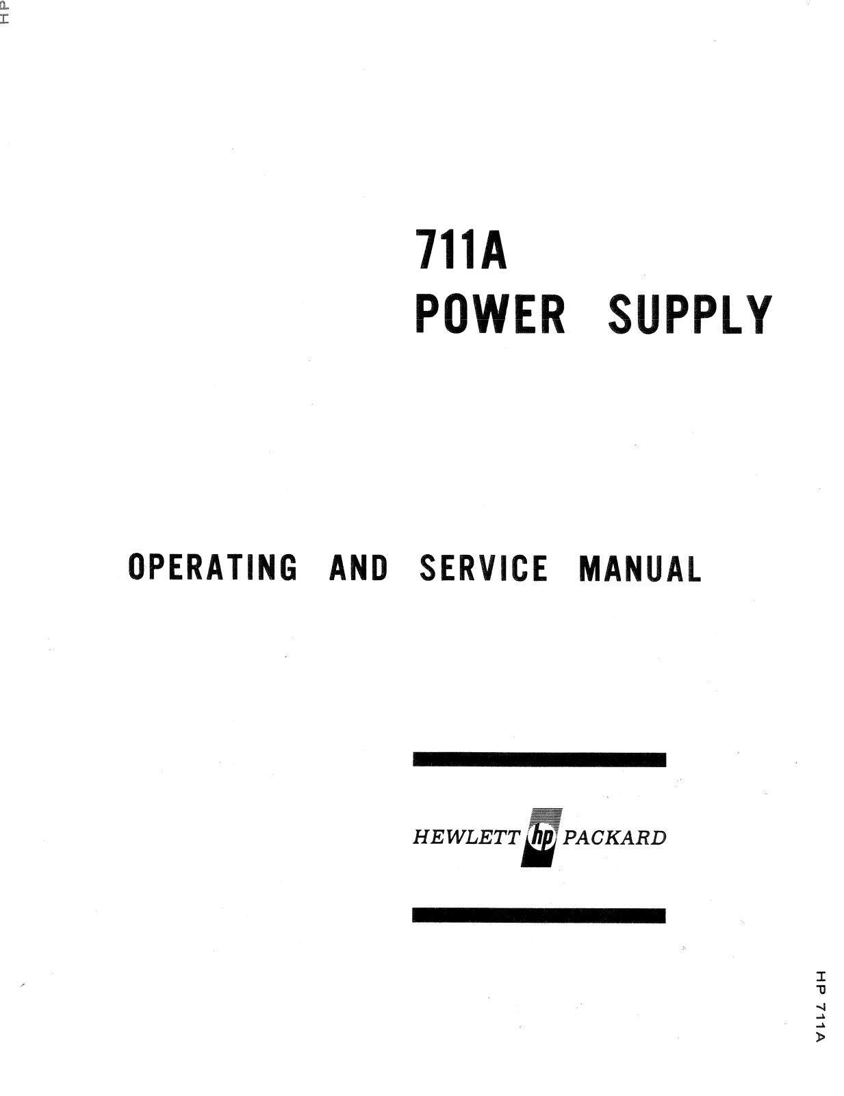 HP 711A Service manual