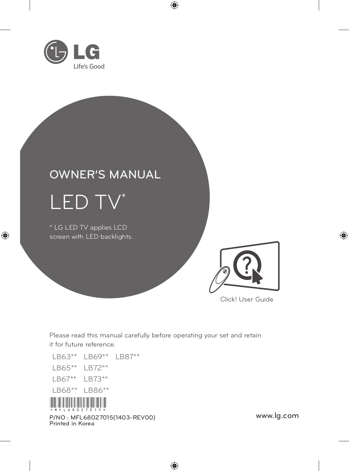 LG 50LB670V, 50LB671V, 50LB650V, 47LB650V, 55LB650V User manual