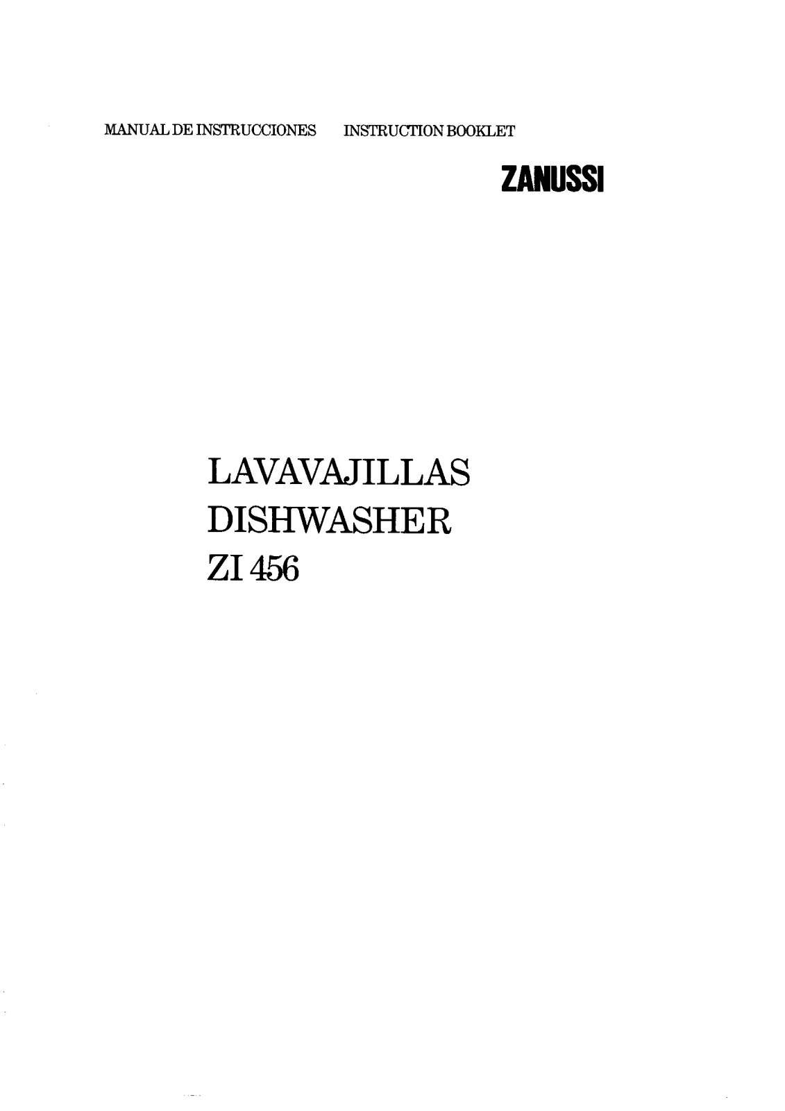 Zanussi ZI456 User Manual