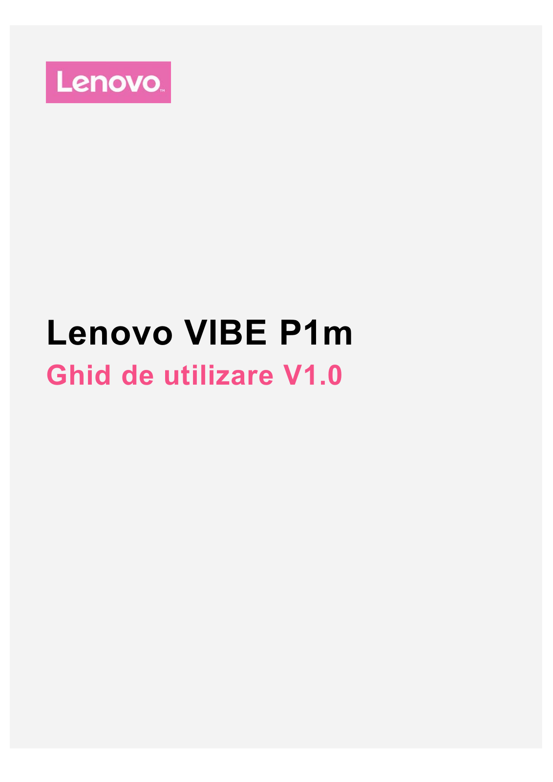 Lenovo VIBE P1m User Guide