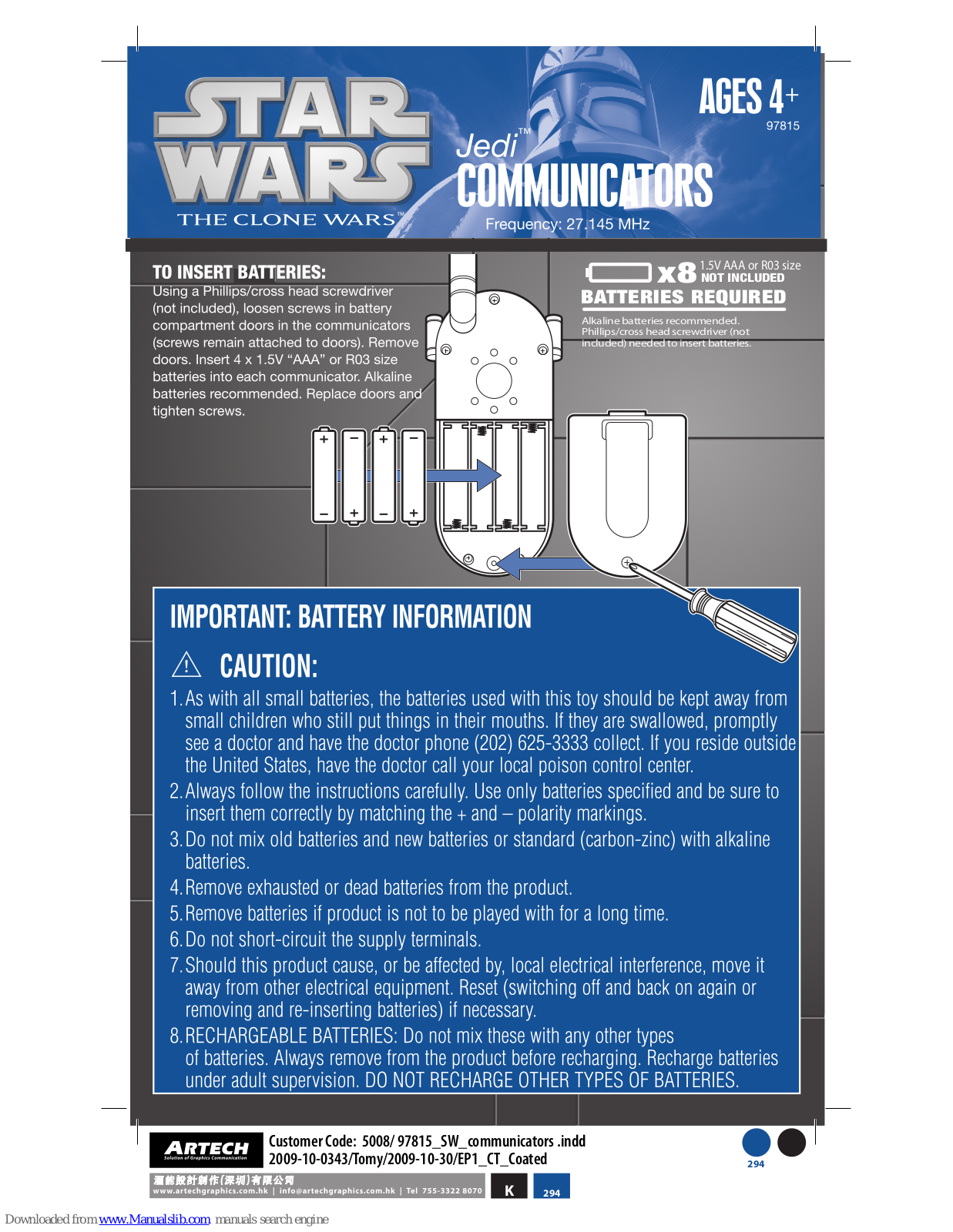 Star Wars 97815 User Manual