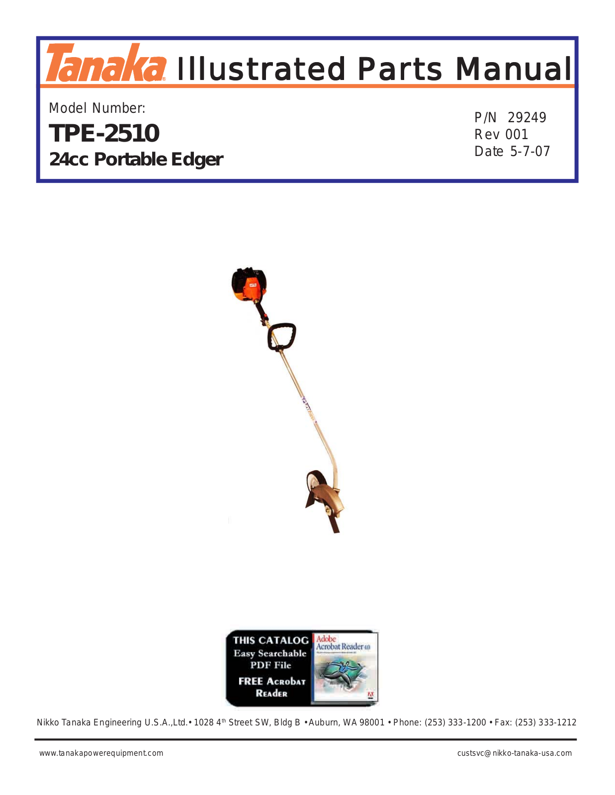 Tanaka TPE-2510 User Manual