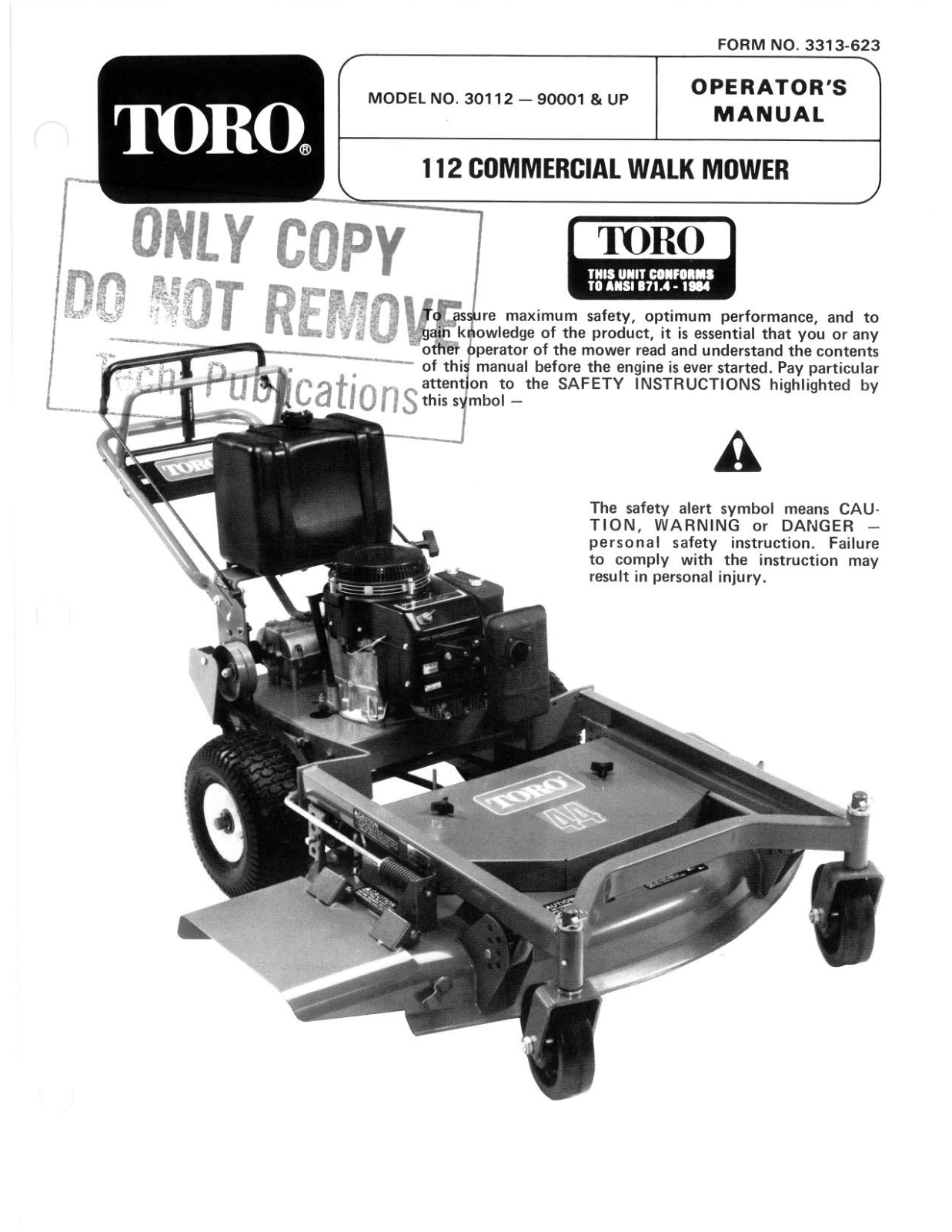 Toro 30112 Operator's Manual