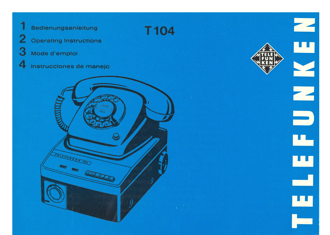 Telefunken t104 User Manual