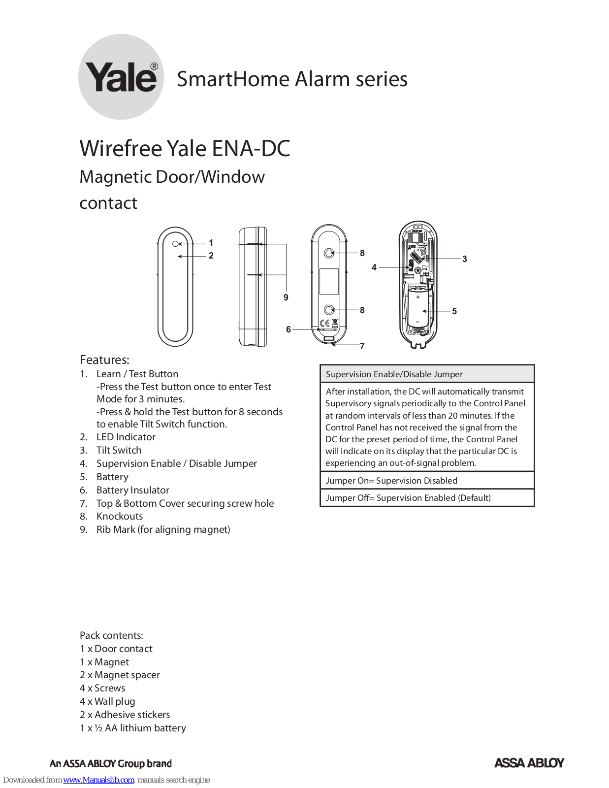 Yale ENA-DC User Manual