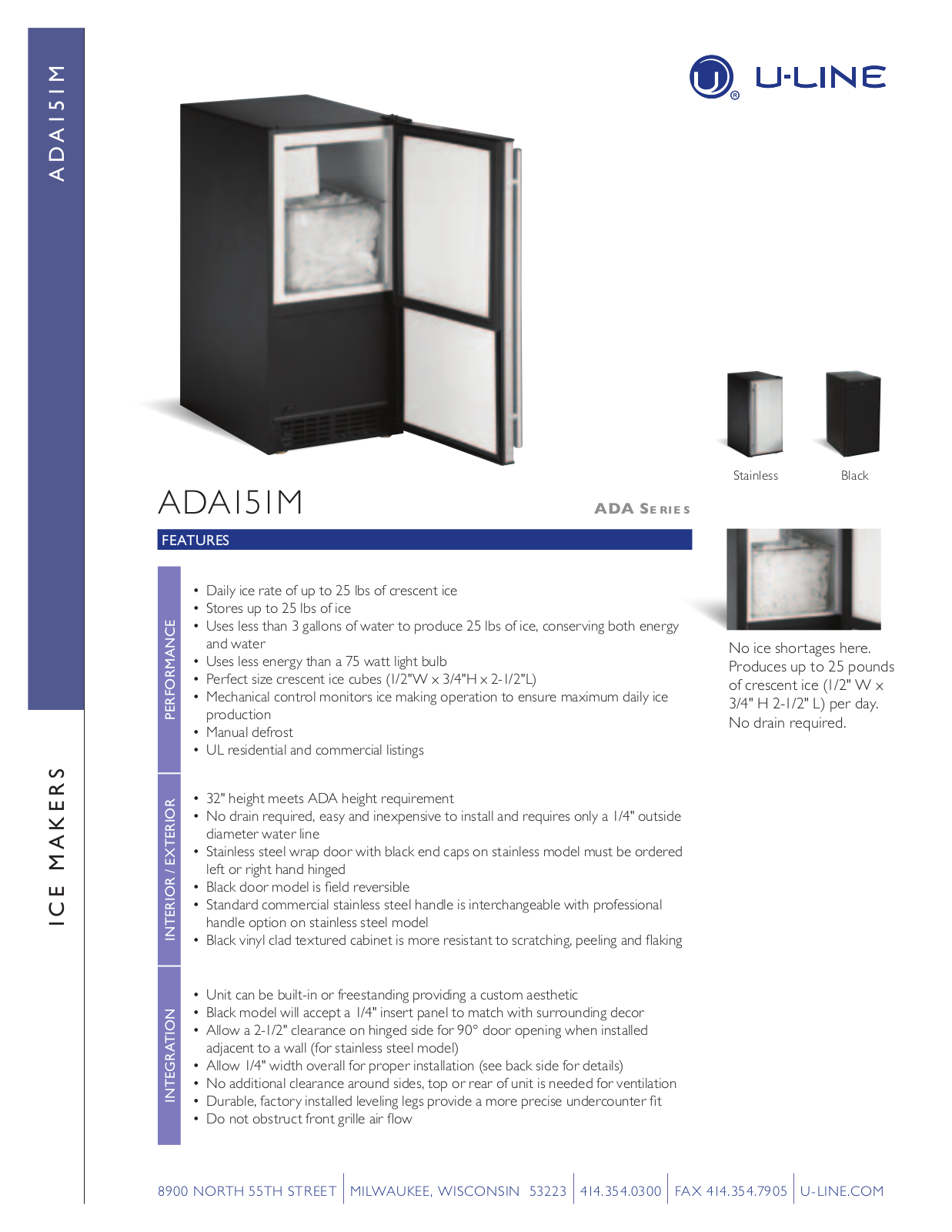 U-Line U-ADA15IMB-00 User Manual