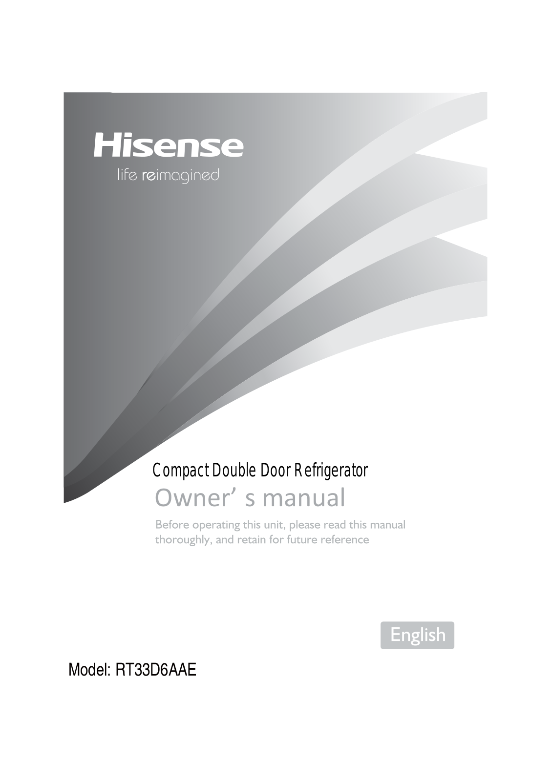 Hisense RT33D6AAE User Manual