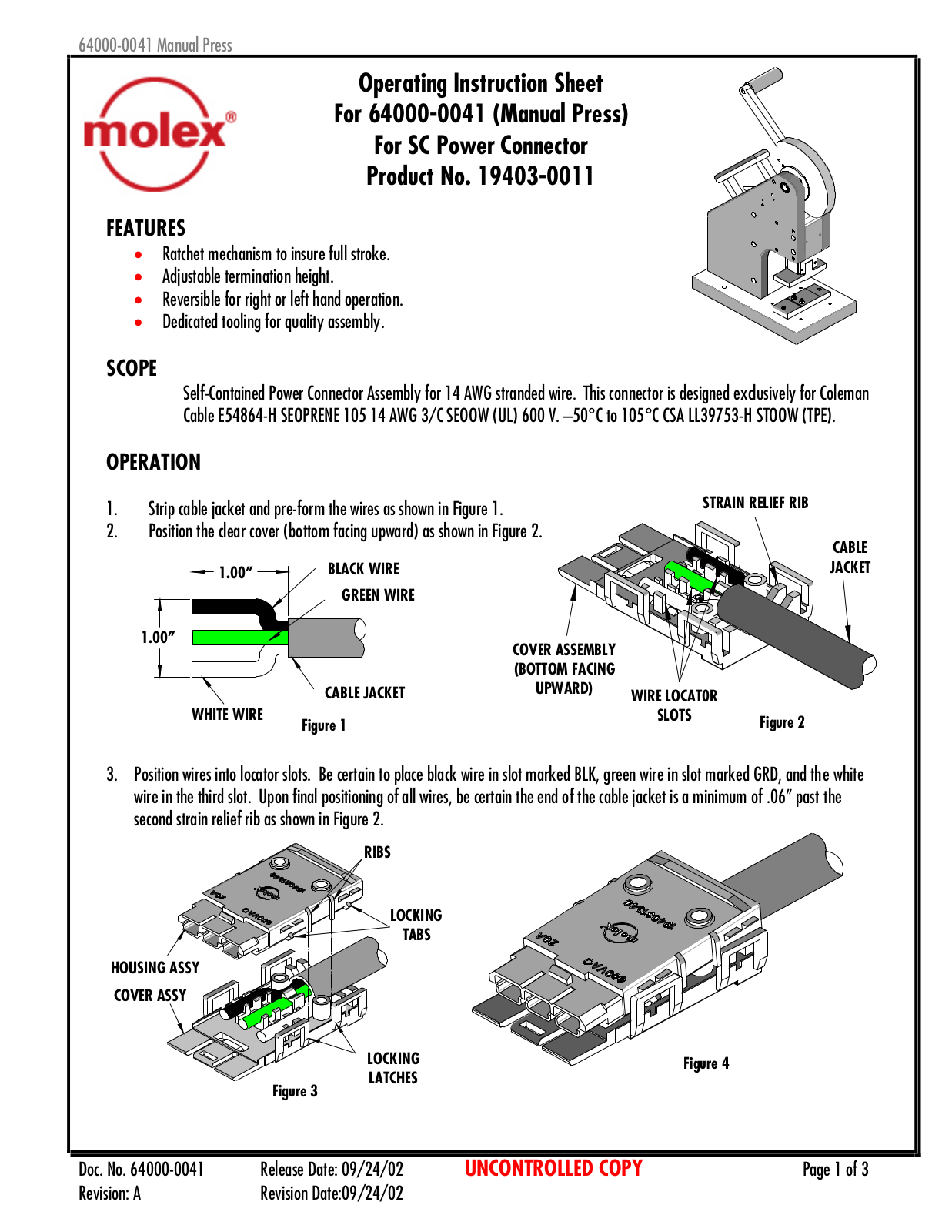 molex 64000-0041 User Manual