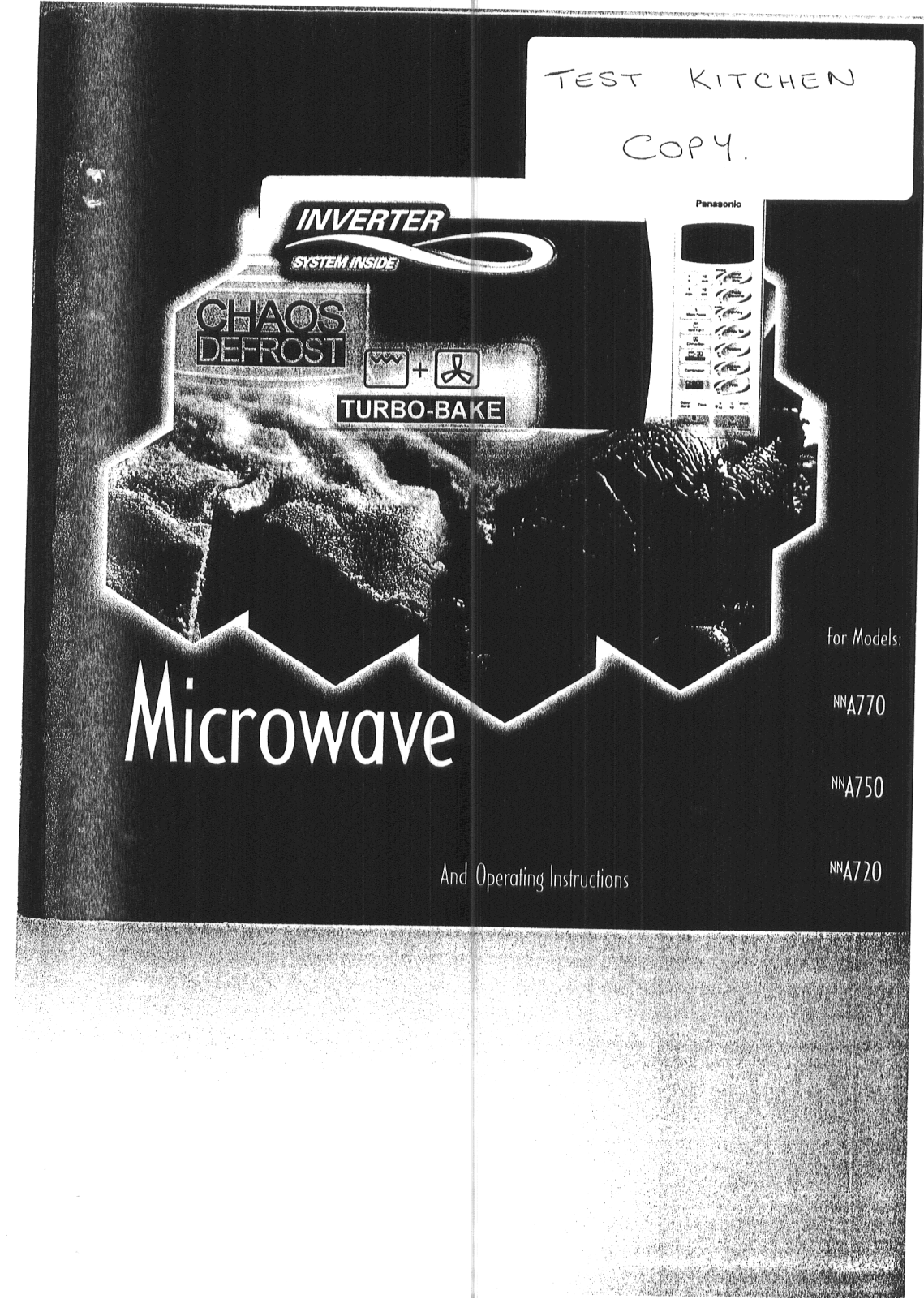 Panasonic NN-A750, NN-A720, NN-A770 User Manual