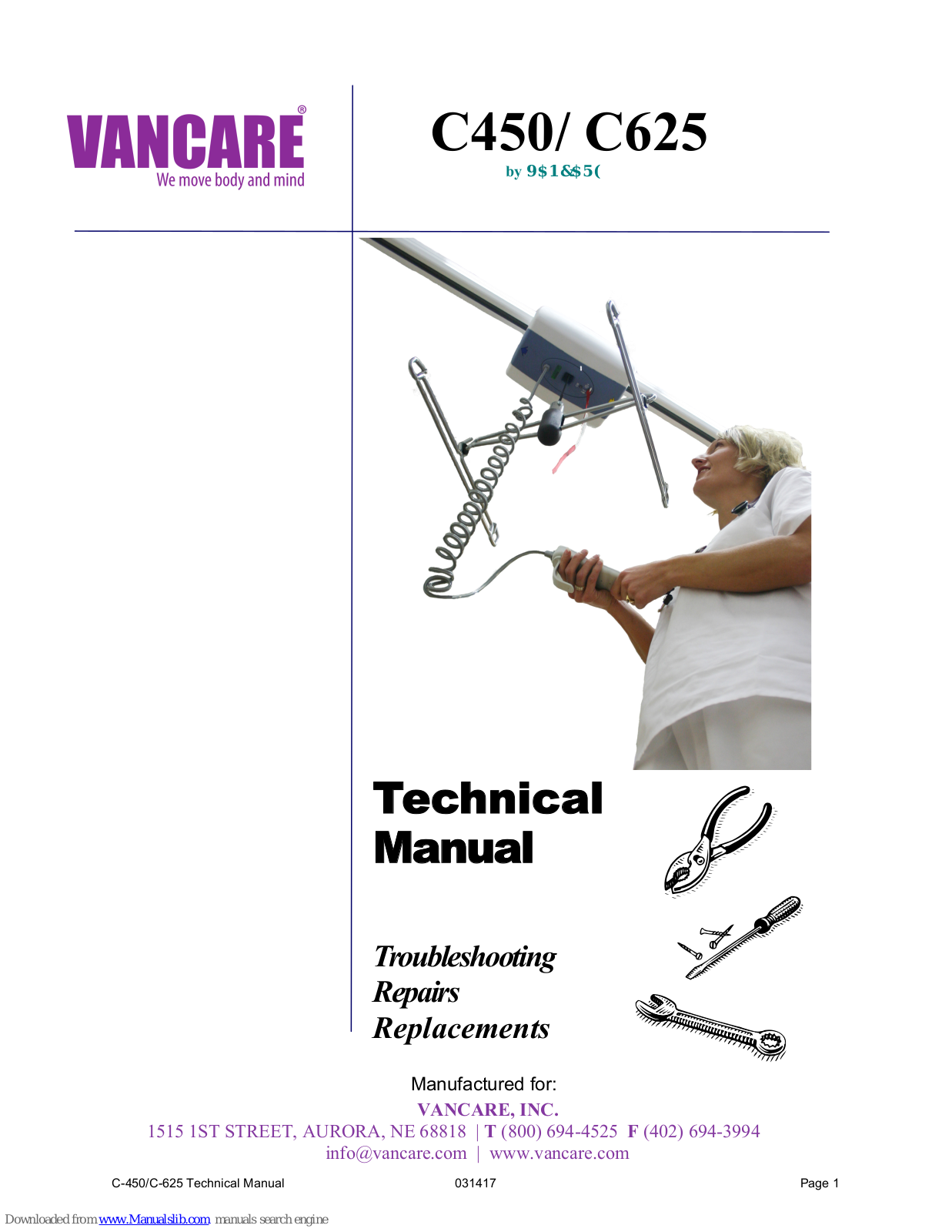 Vancare C450, C625 Technical Manual