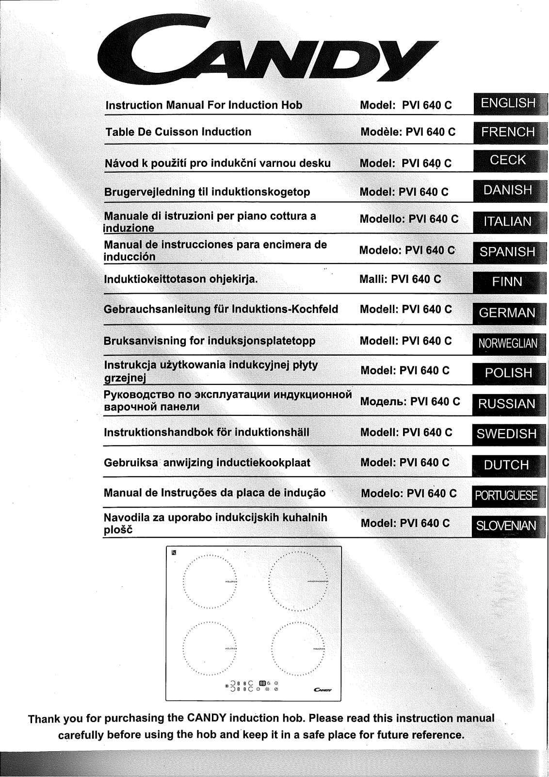 Candy PV I 640 C Instructions Manual