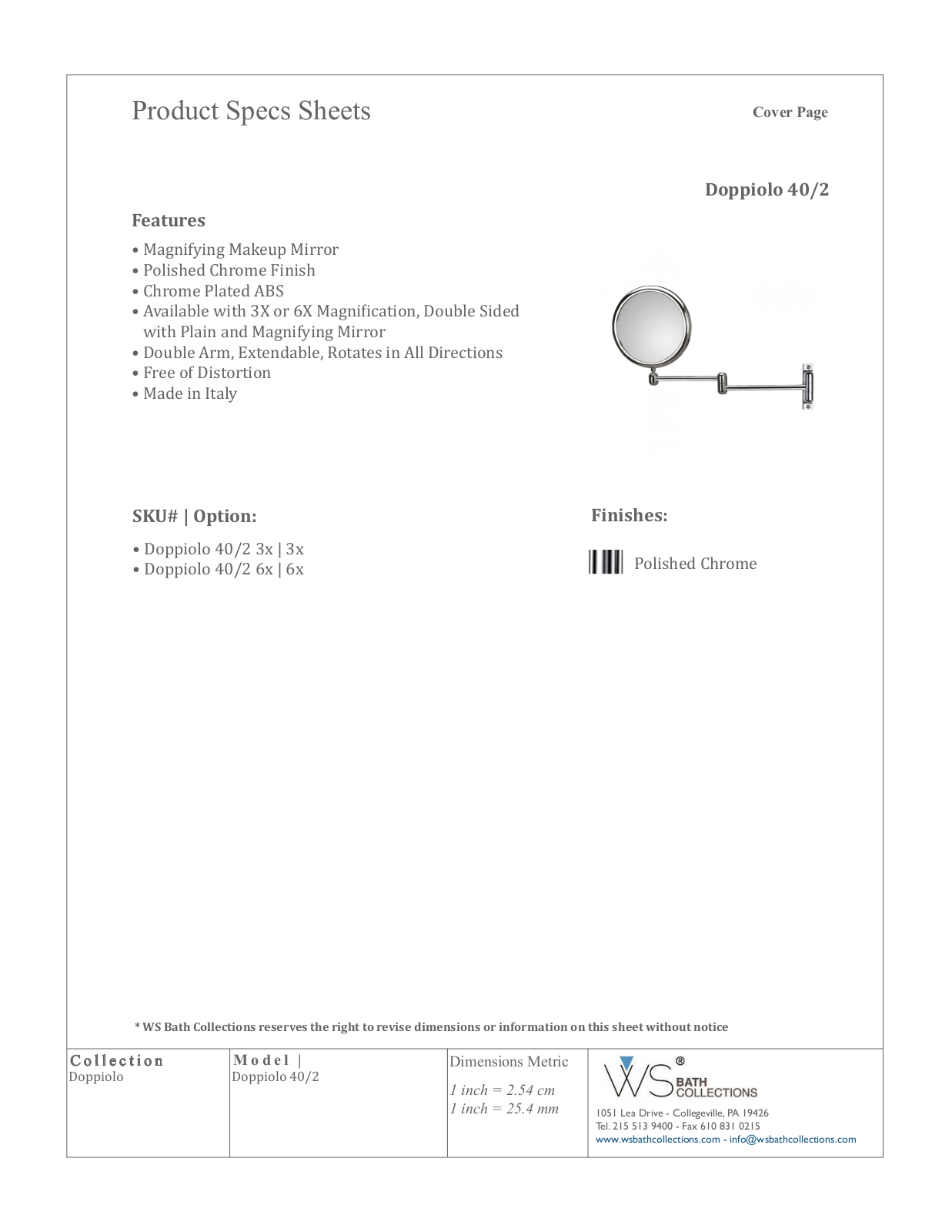 WS Bath Collections W001756939 Specifications - ManualMachine.com