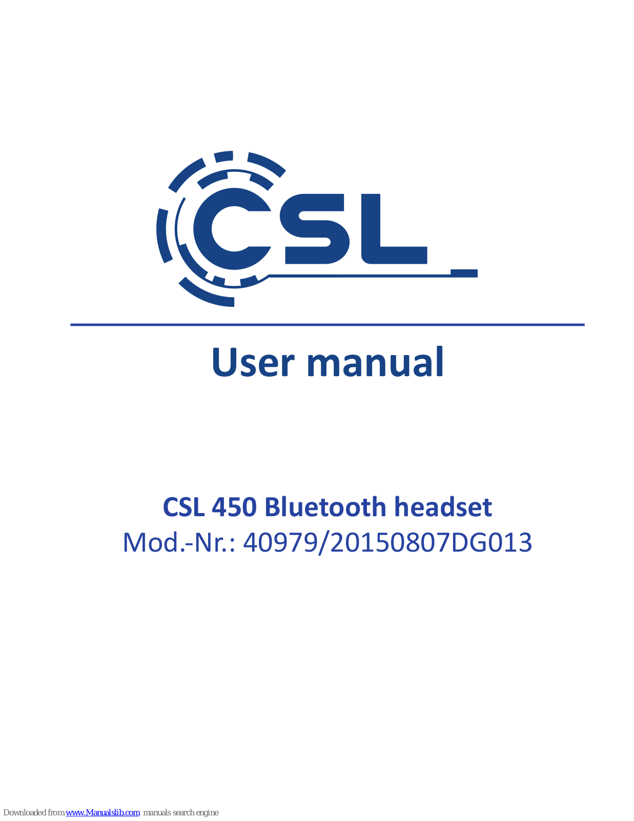 CSL 450 User Manual